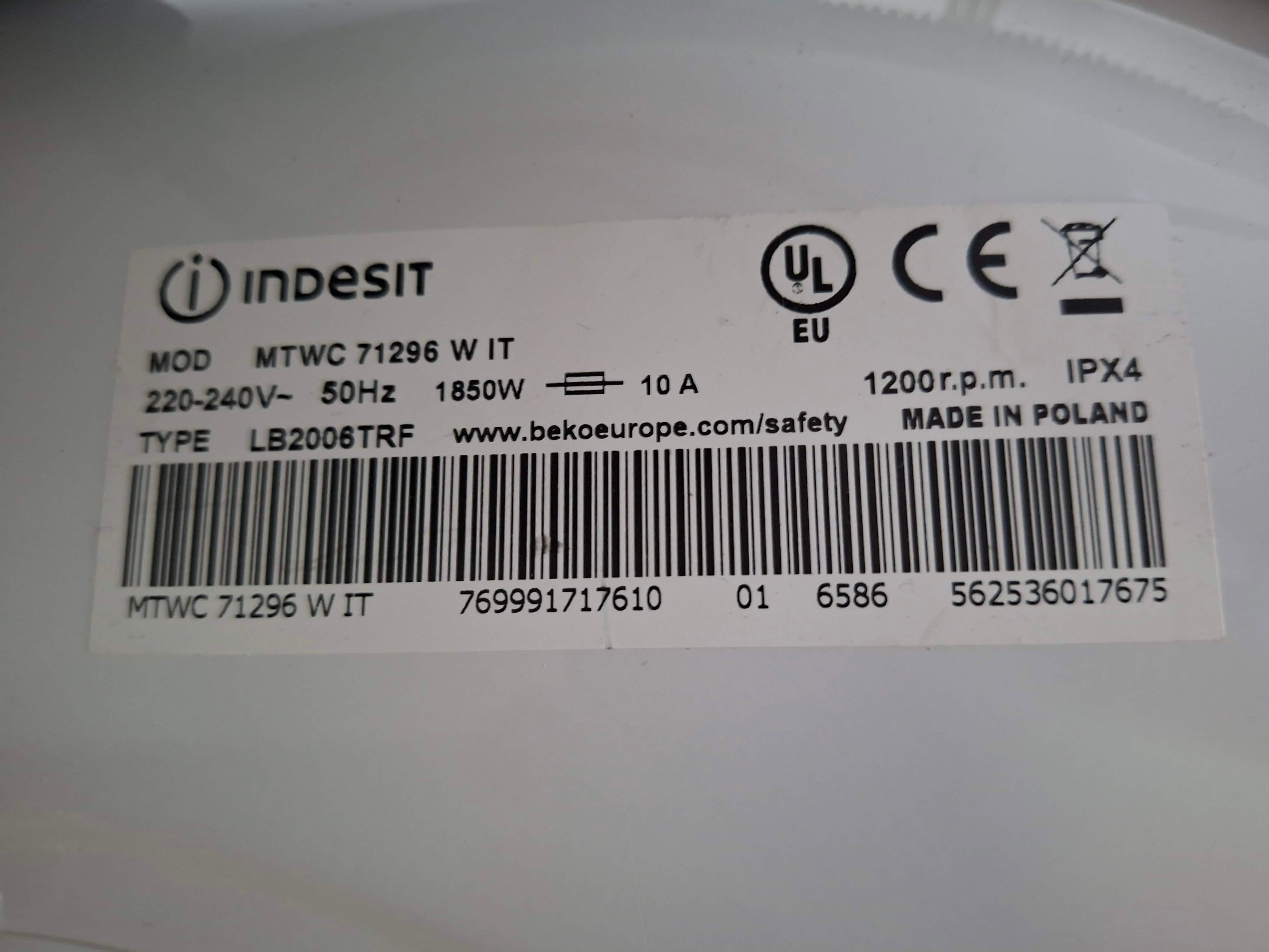 Veš mašina Indesit MTWC 71296 W IT , 7 kg.