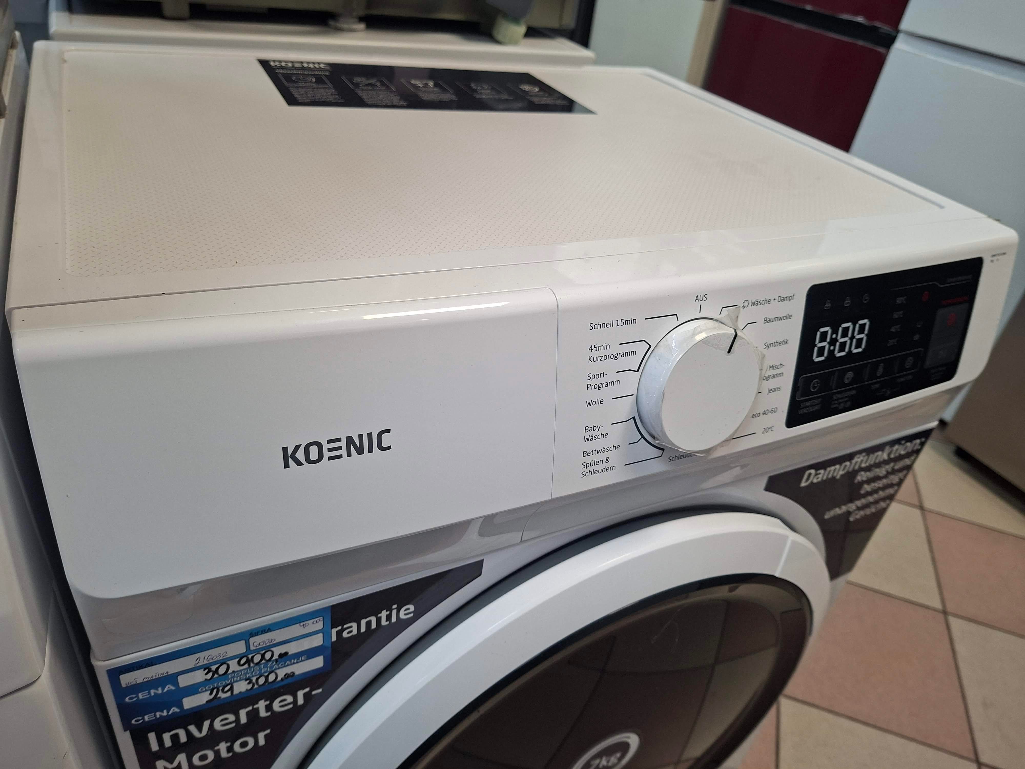 Veš mašina Koenic KWM 7152 A INV , 7 kg.
