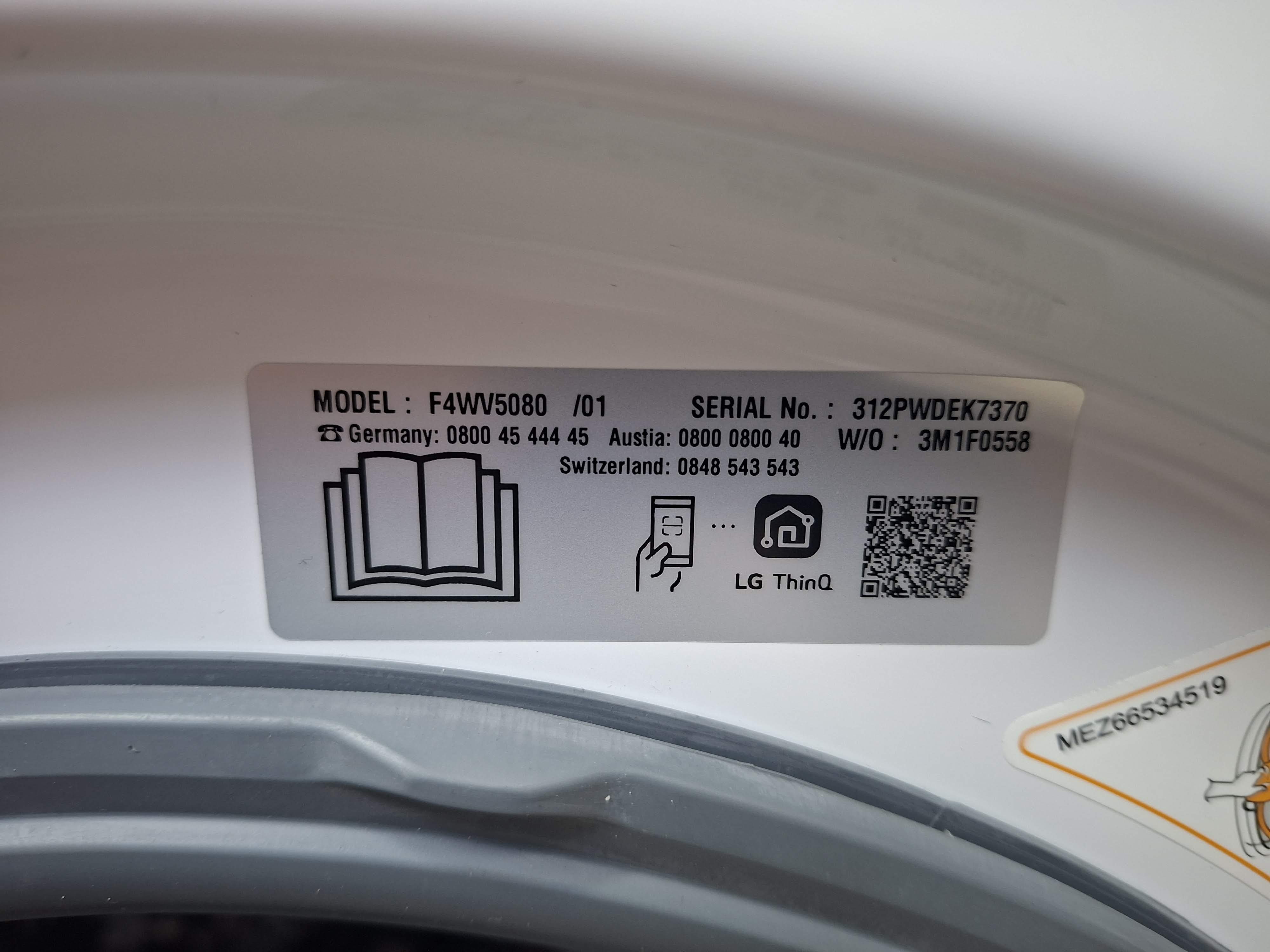 Veš mašina LG F4WV5080/01 , 8 kg