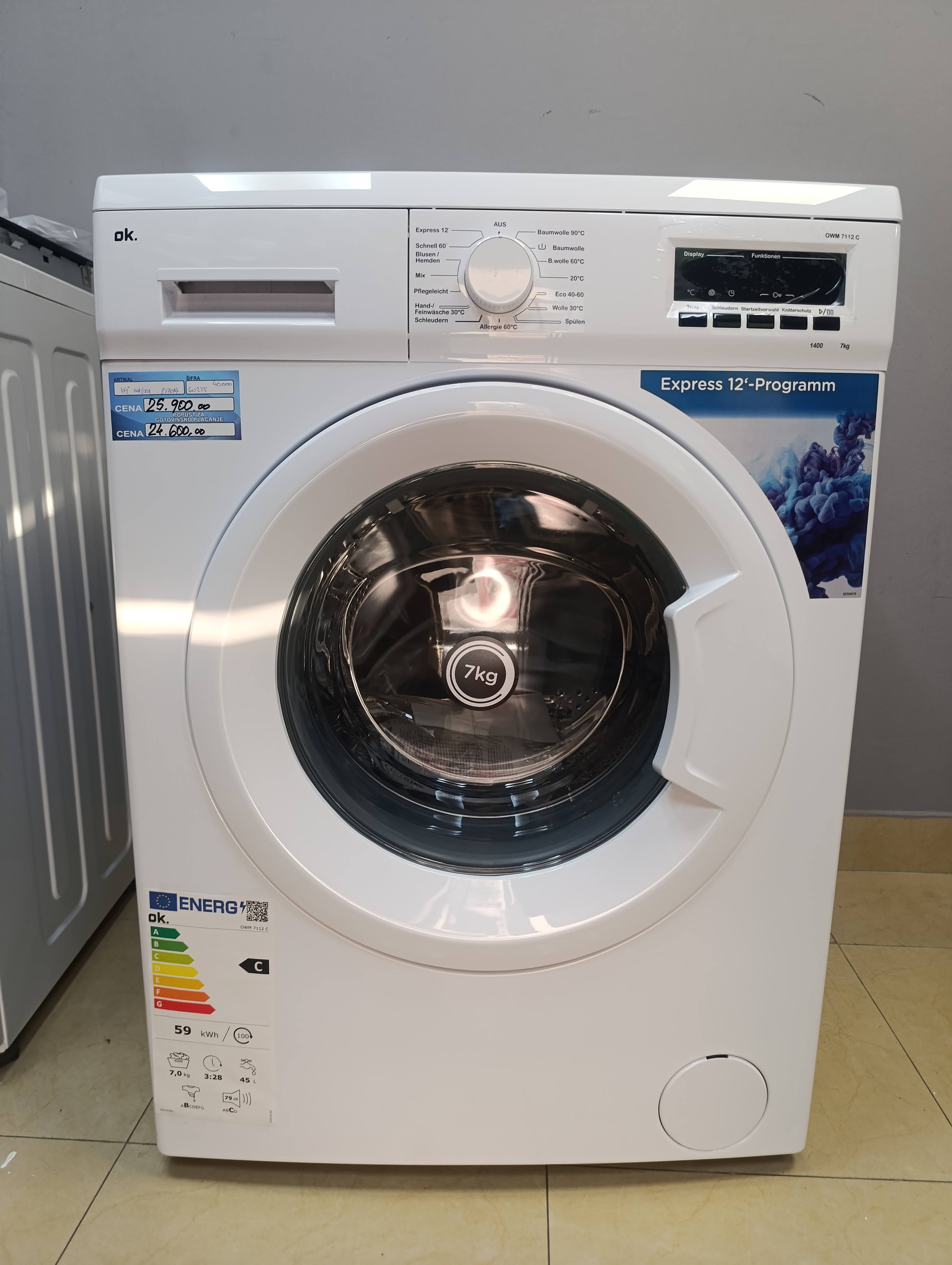 Veš mašina OK. OWM 7112 C, 7kg