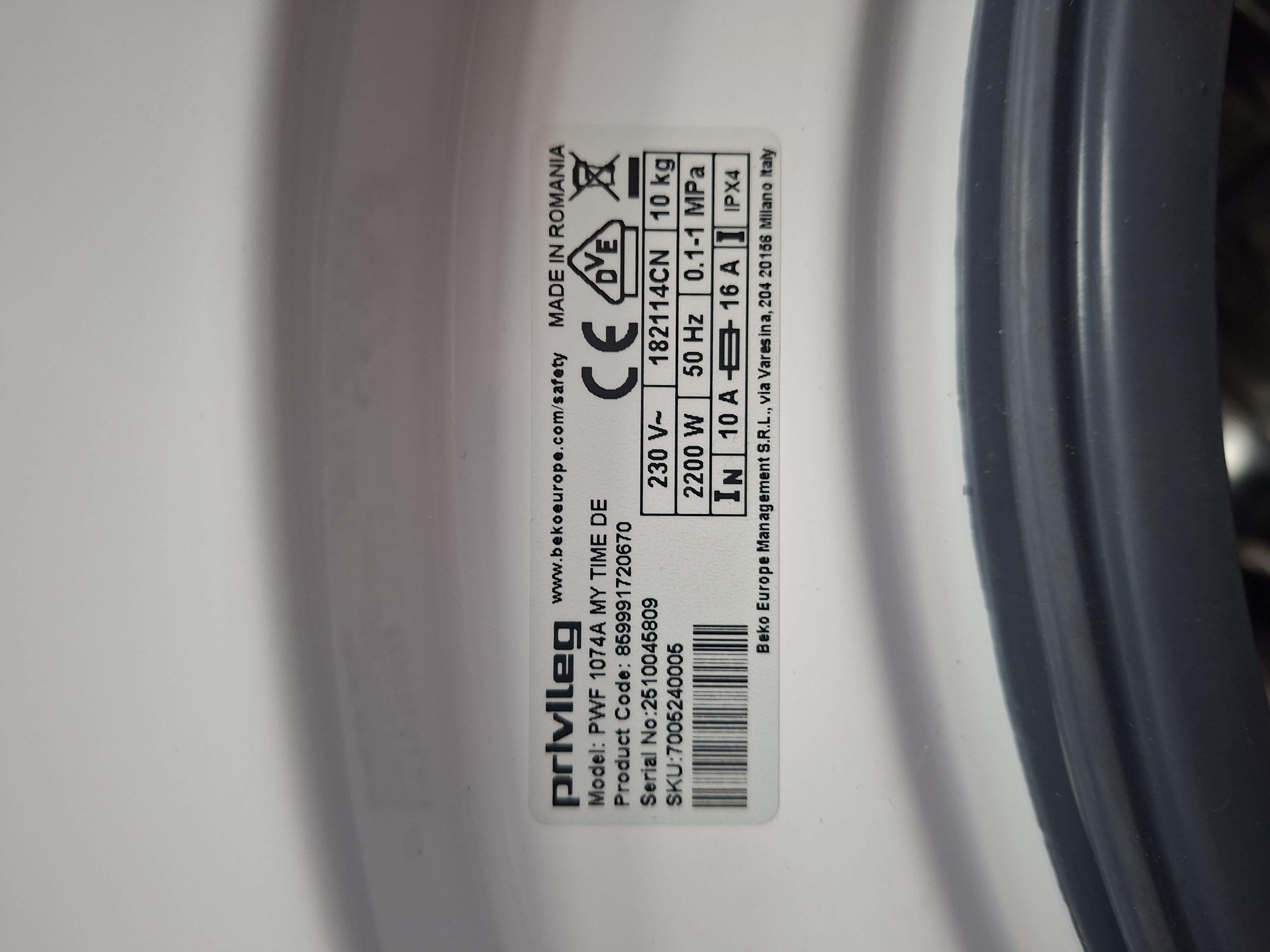 Veš mašina Privileg PWF 1074A MY TIME DE , 10 kg