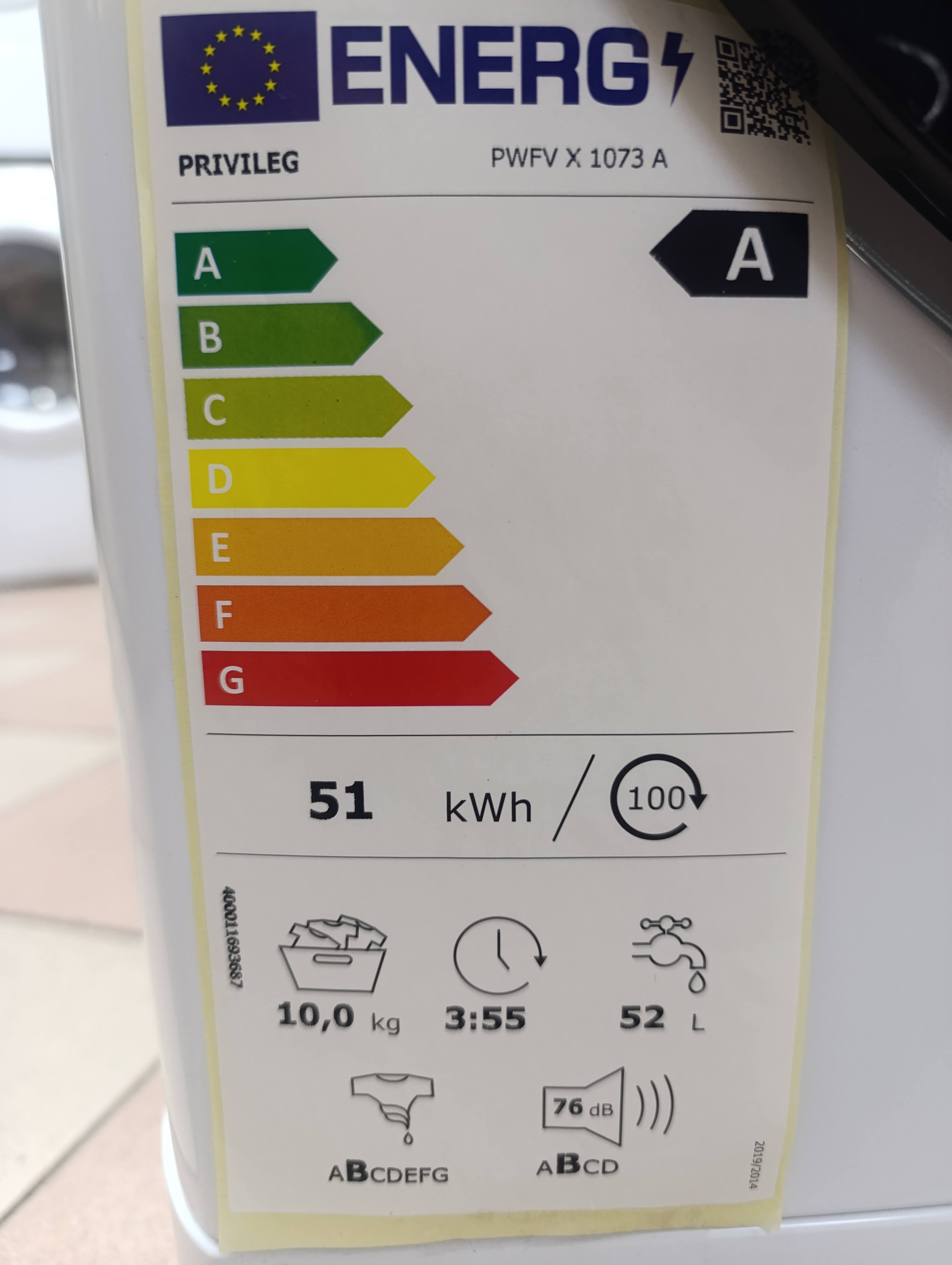 Veš mašina Privileg PWFV X 1073 A , 8kg