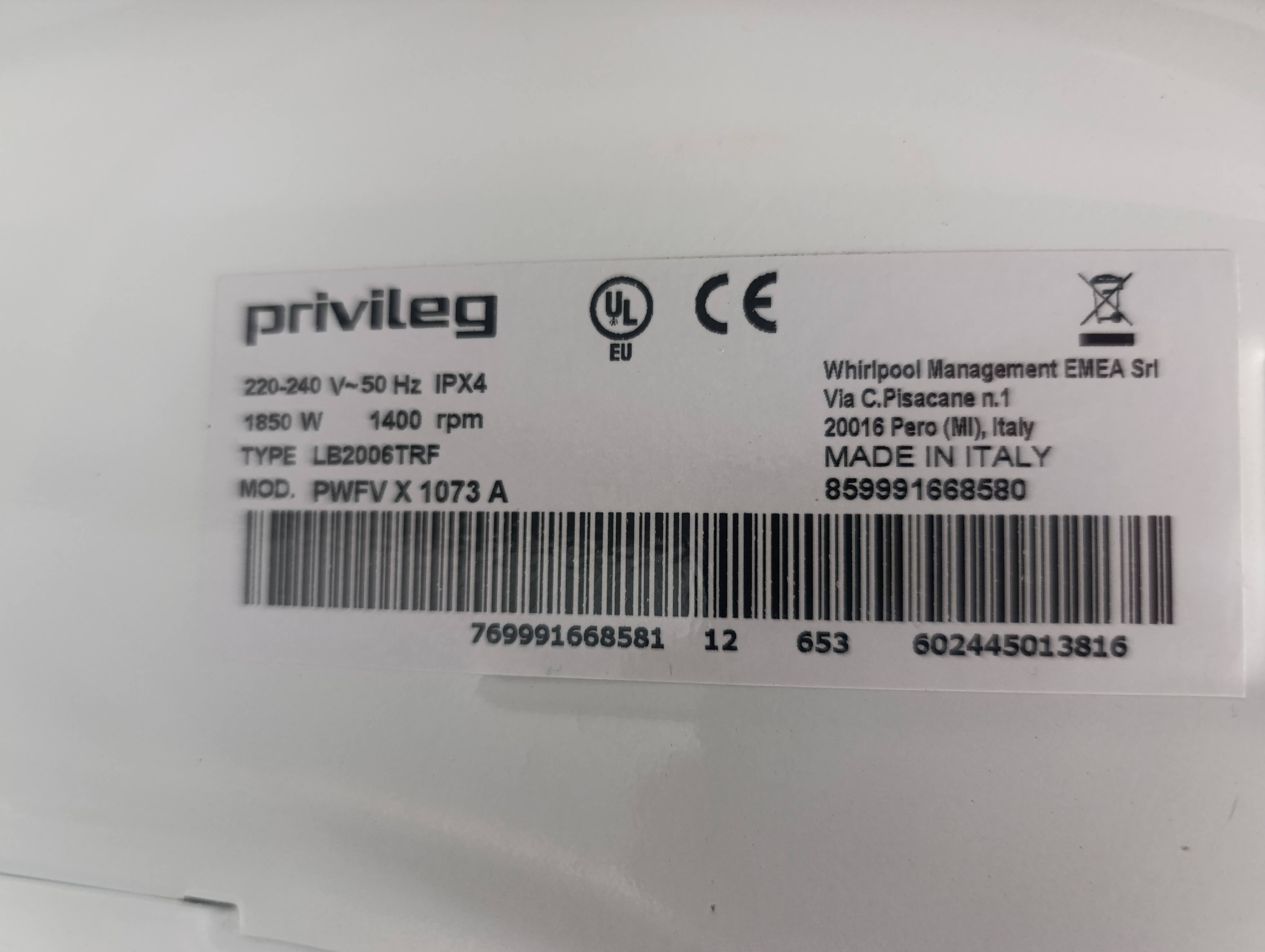 Veš mašina Privileg PWFV X 1073 A , 8kg