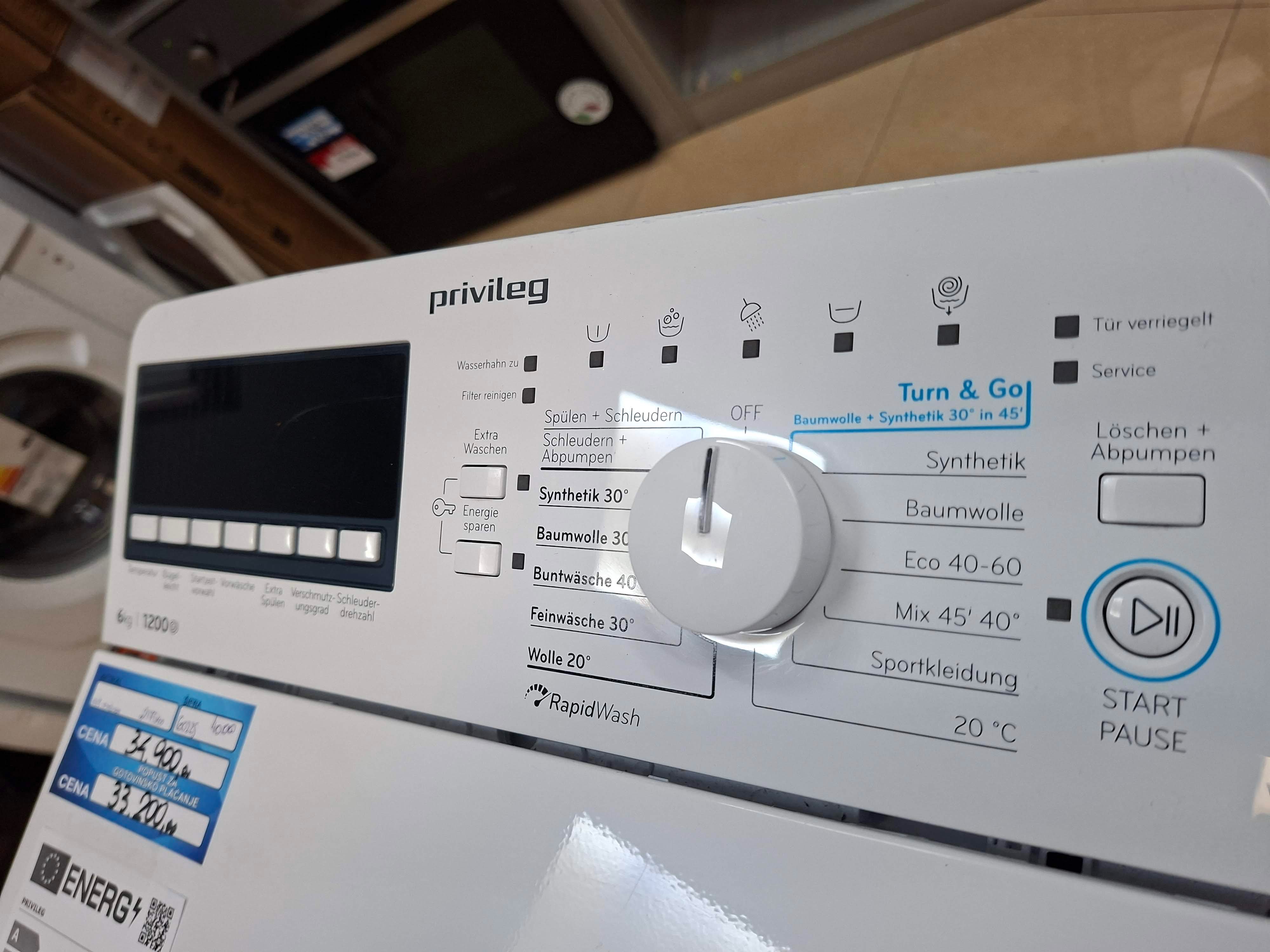 Veš mašina Privileg PWT A612P N, 6kg