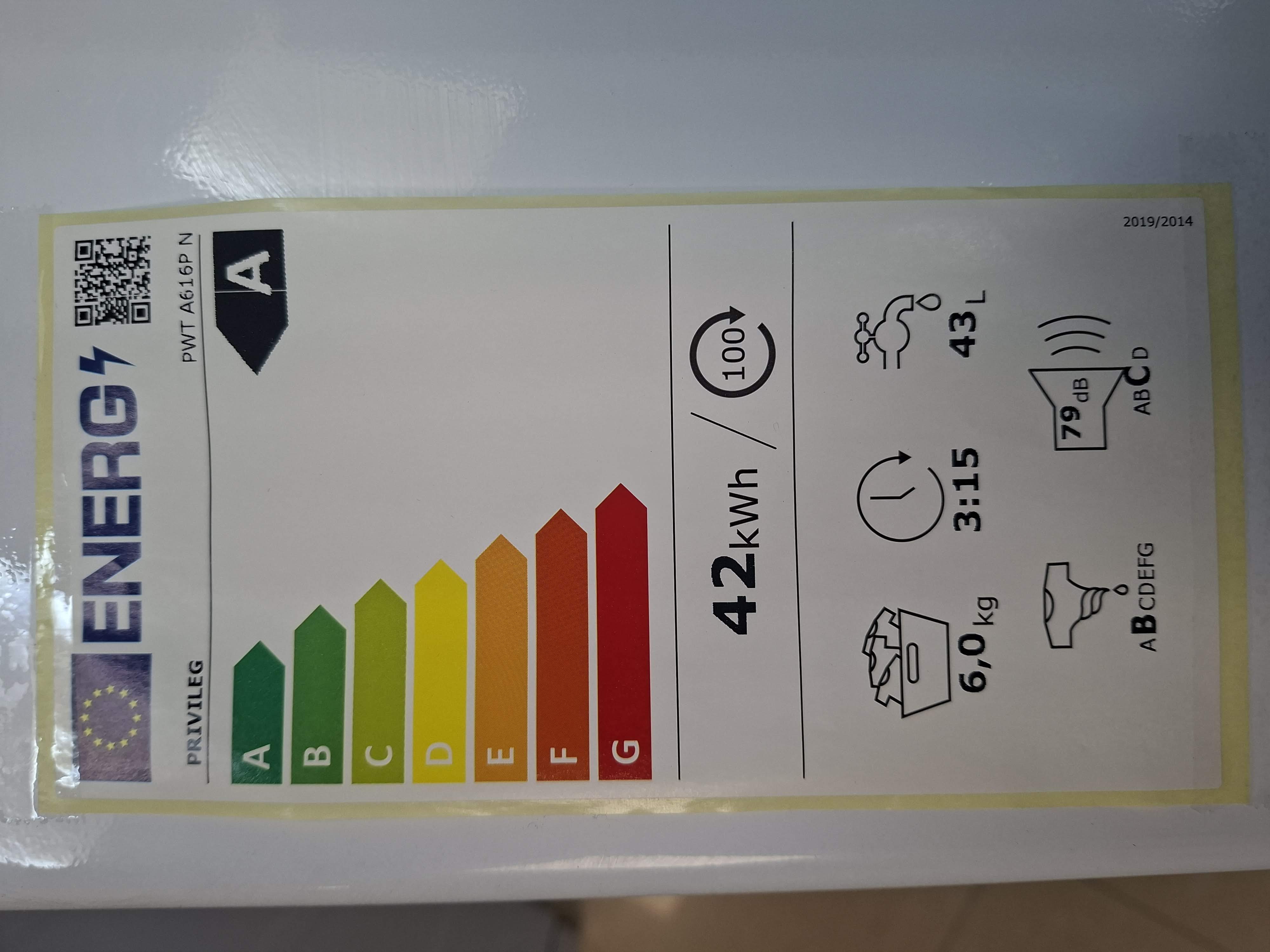 Veš mašina Privileg PWT A616P N, 6kg