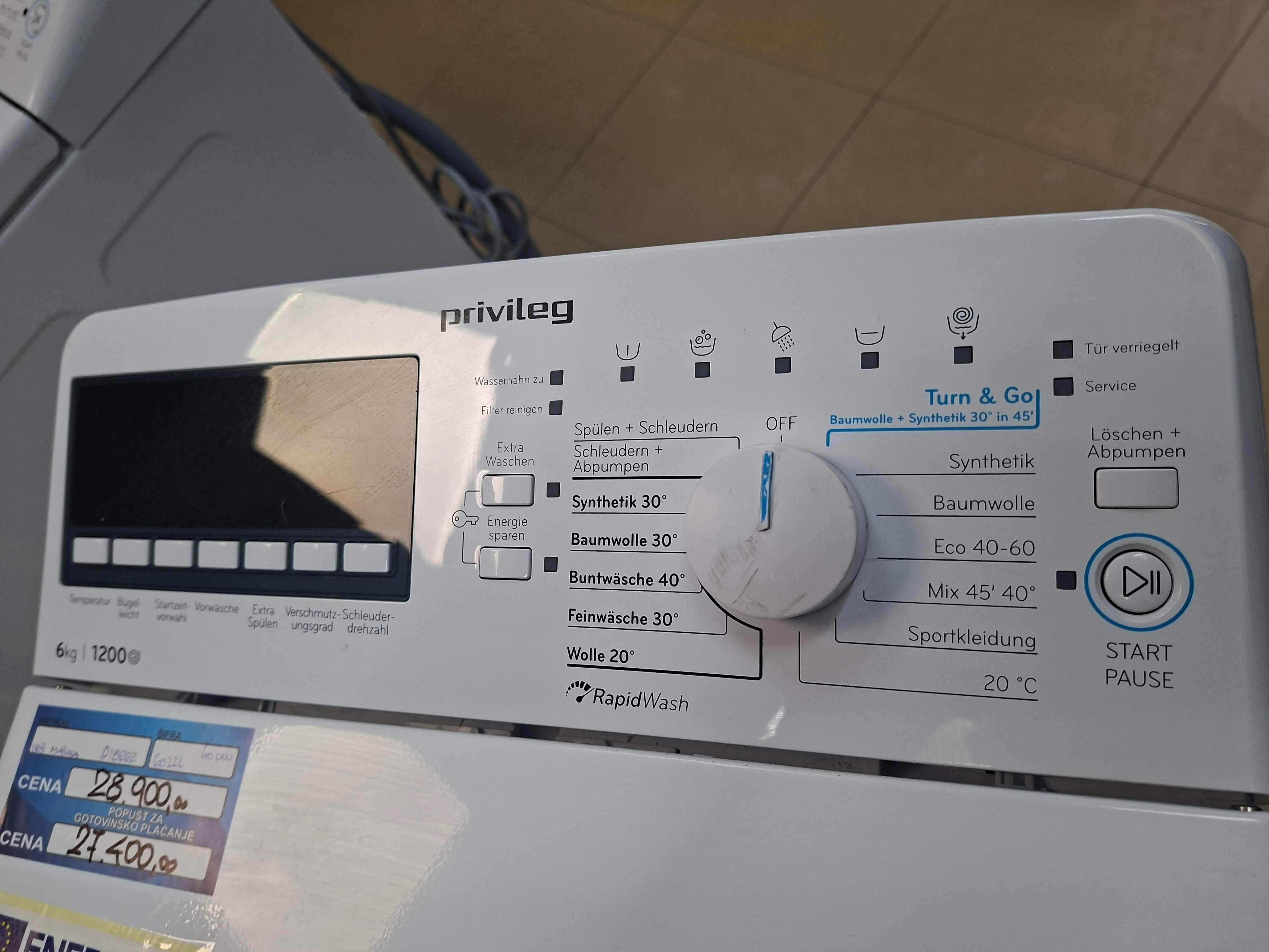 Veš mašina Privileg PWT A616P N, 6kg