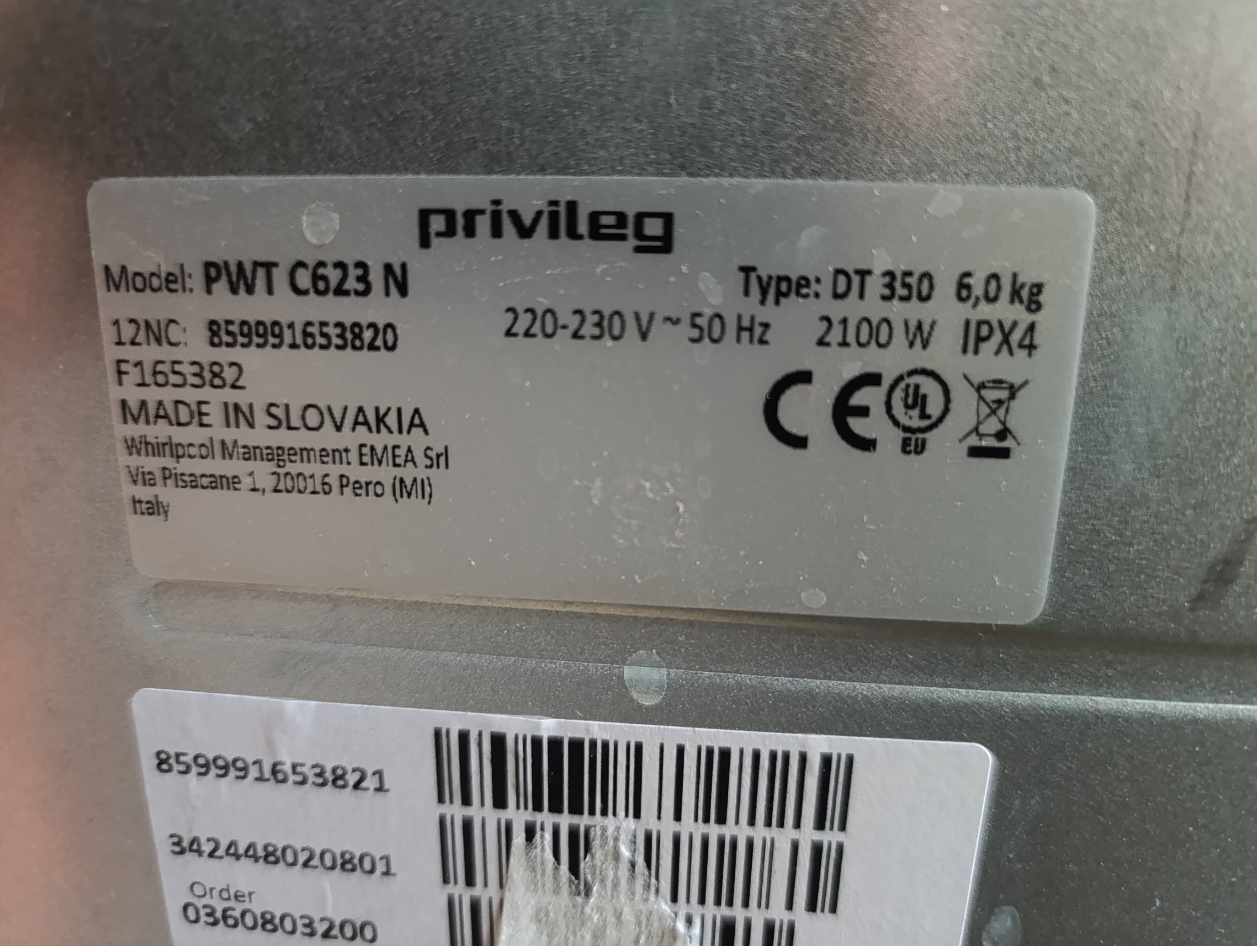 Veš mašina Privileg PWT C623N , 6kg