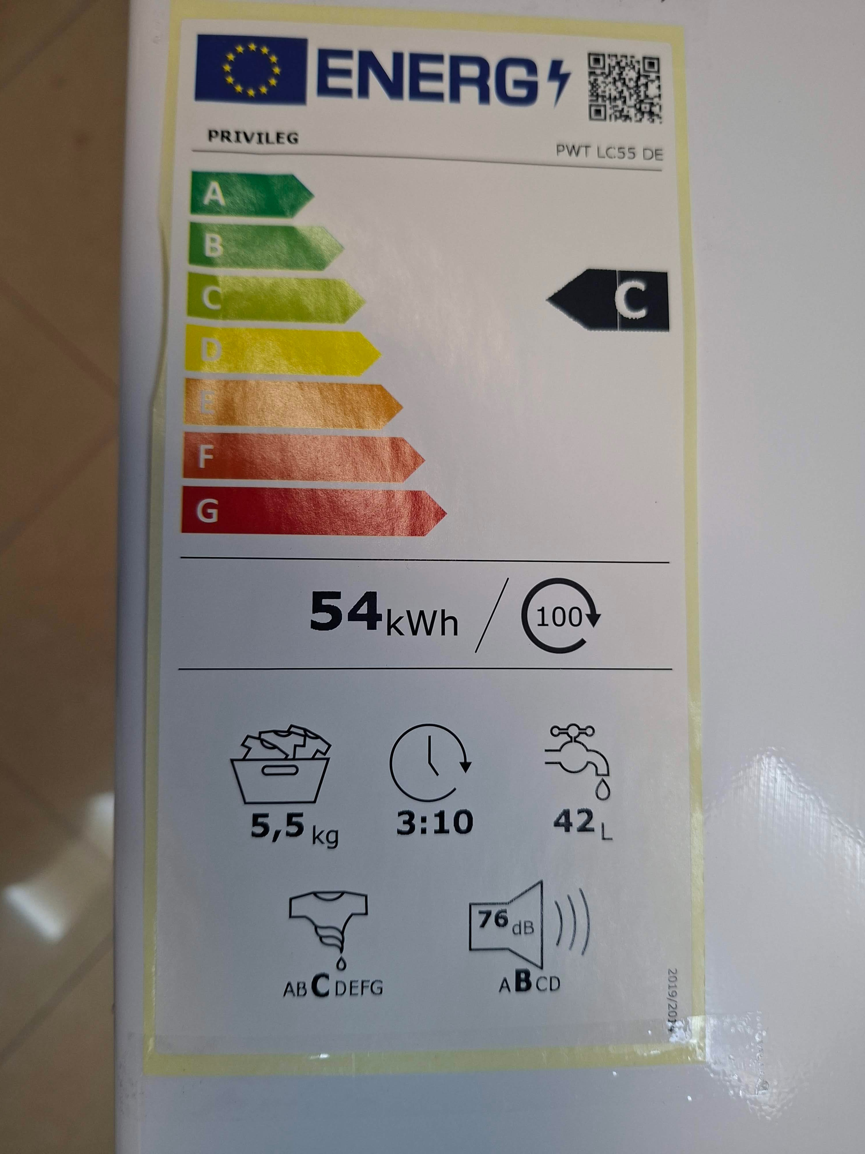 Veš mašina Privileg PWT LC55 DE , 5.5 kg.