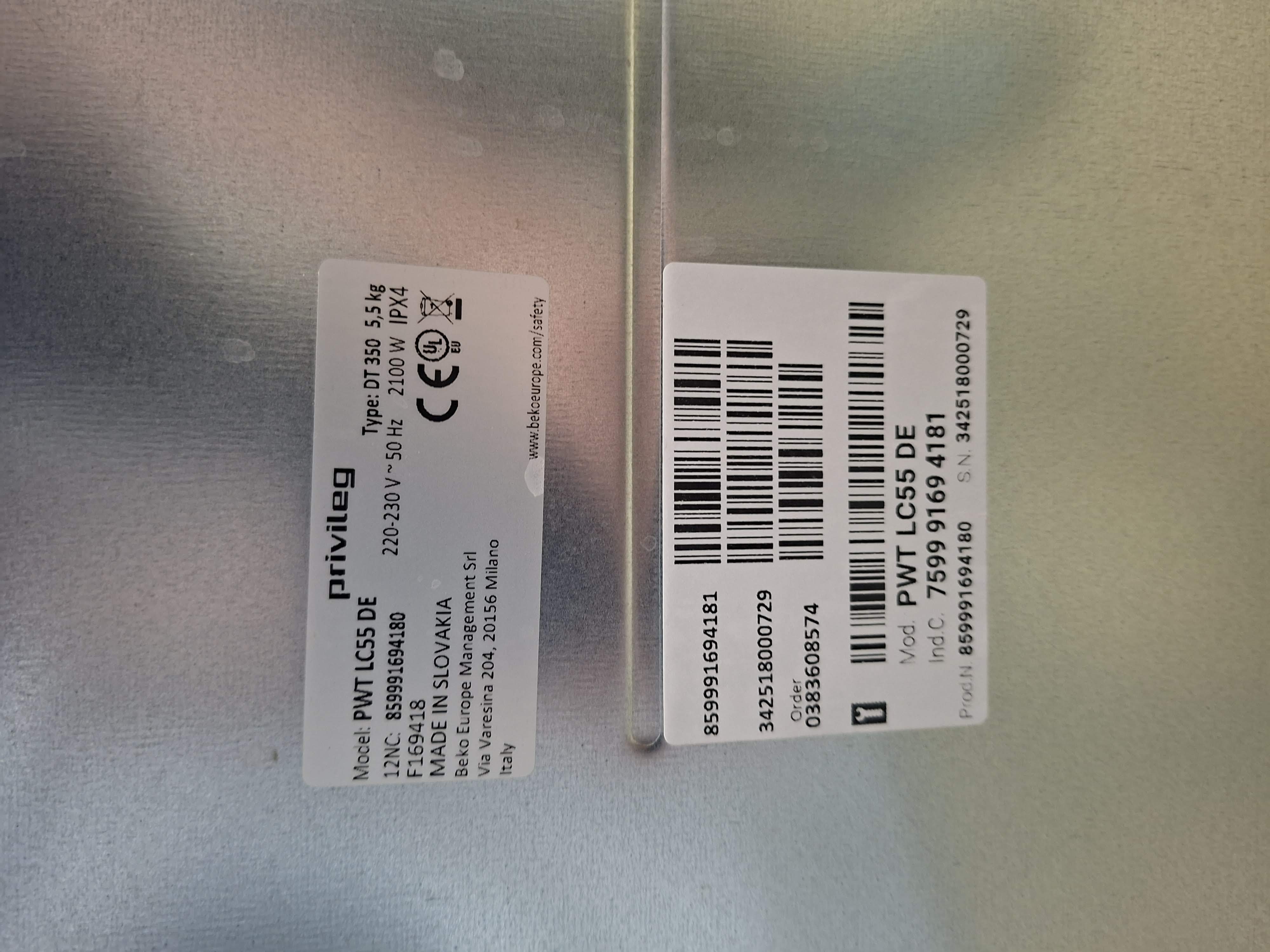 Veš mašina Privileg PWT LC55 DE , 5.5 kg.