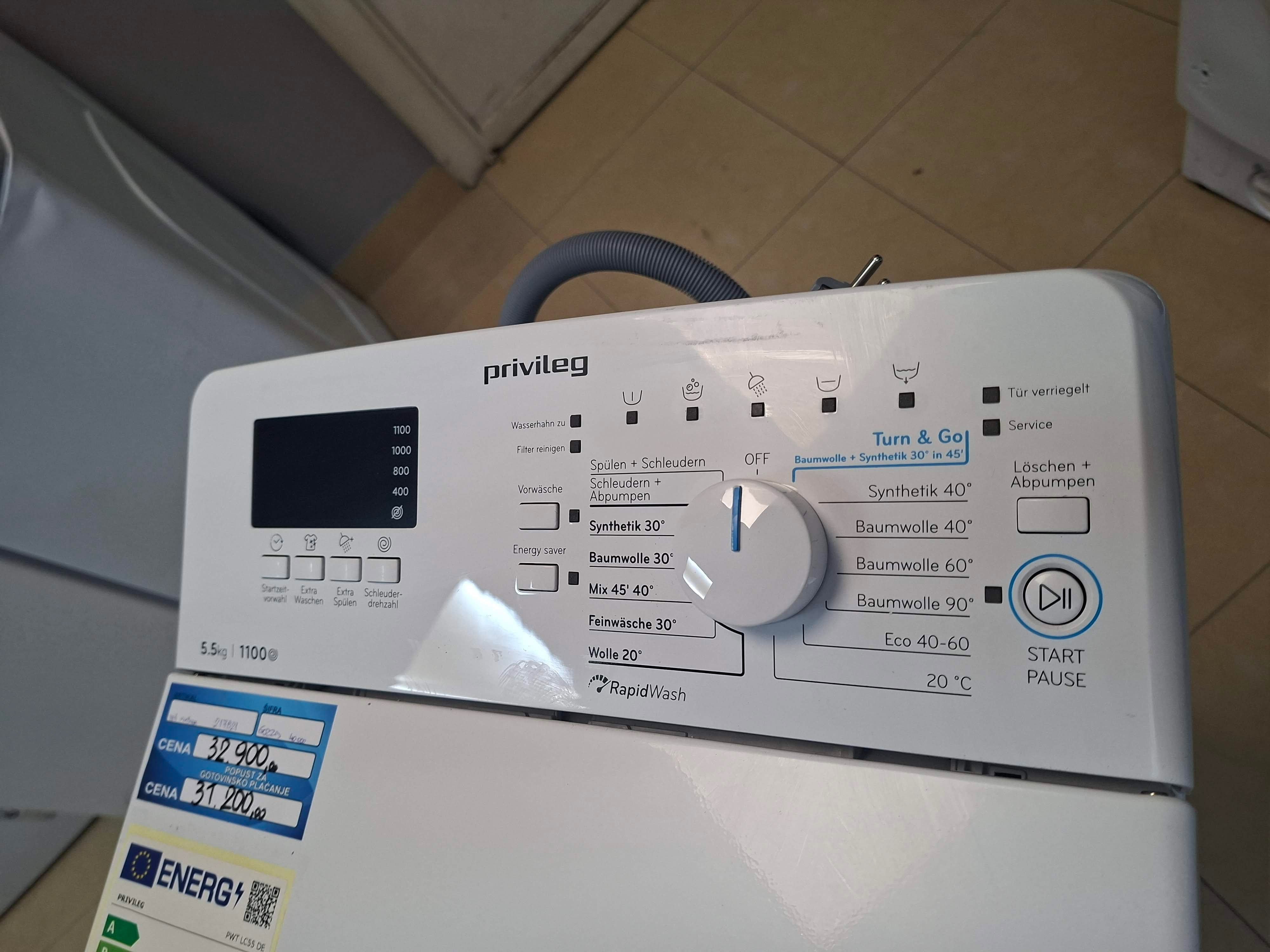 Veš mašina Privileg PWT LC55 DE , 5.5 kg.