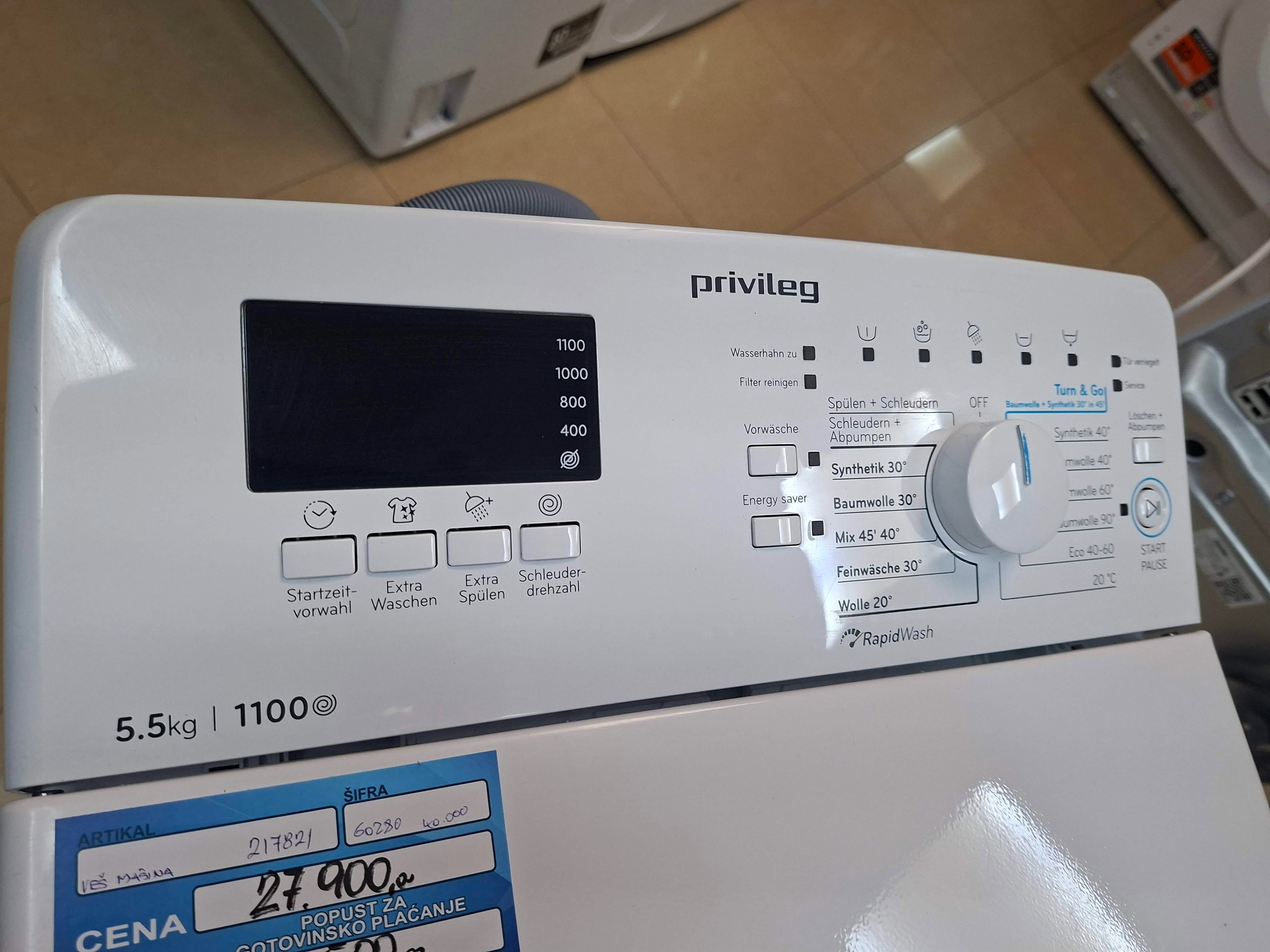 Veš mašina Privileg PWT LC55 DE , 5.5 kg.