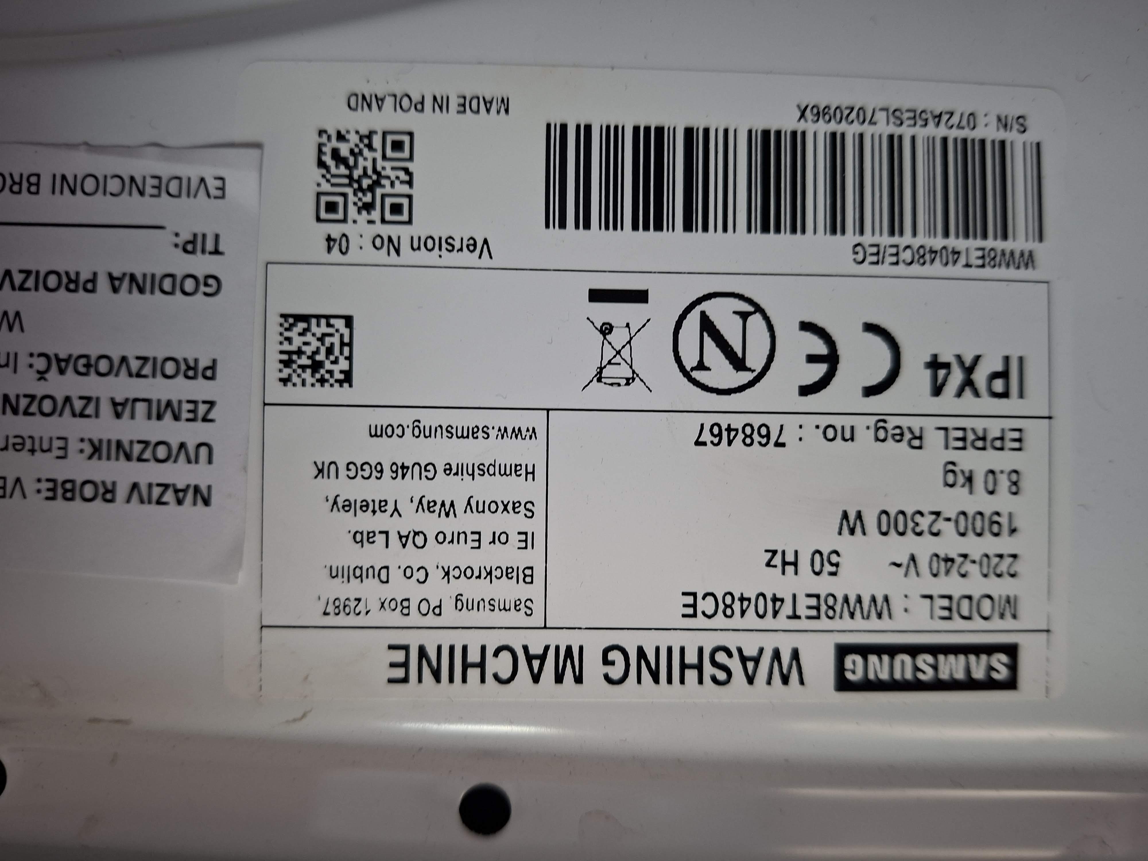 Veš mašina Samsung WW8ET4048CE/EG , 8 kg