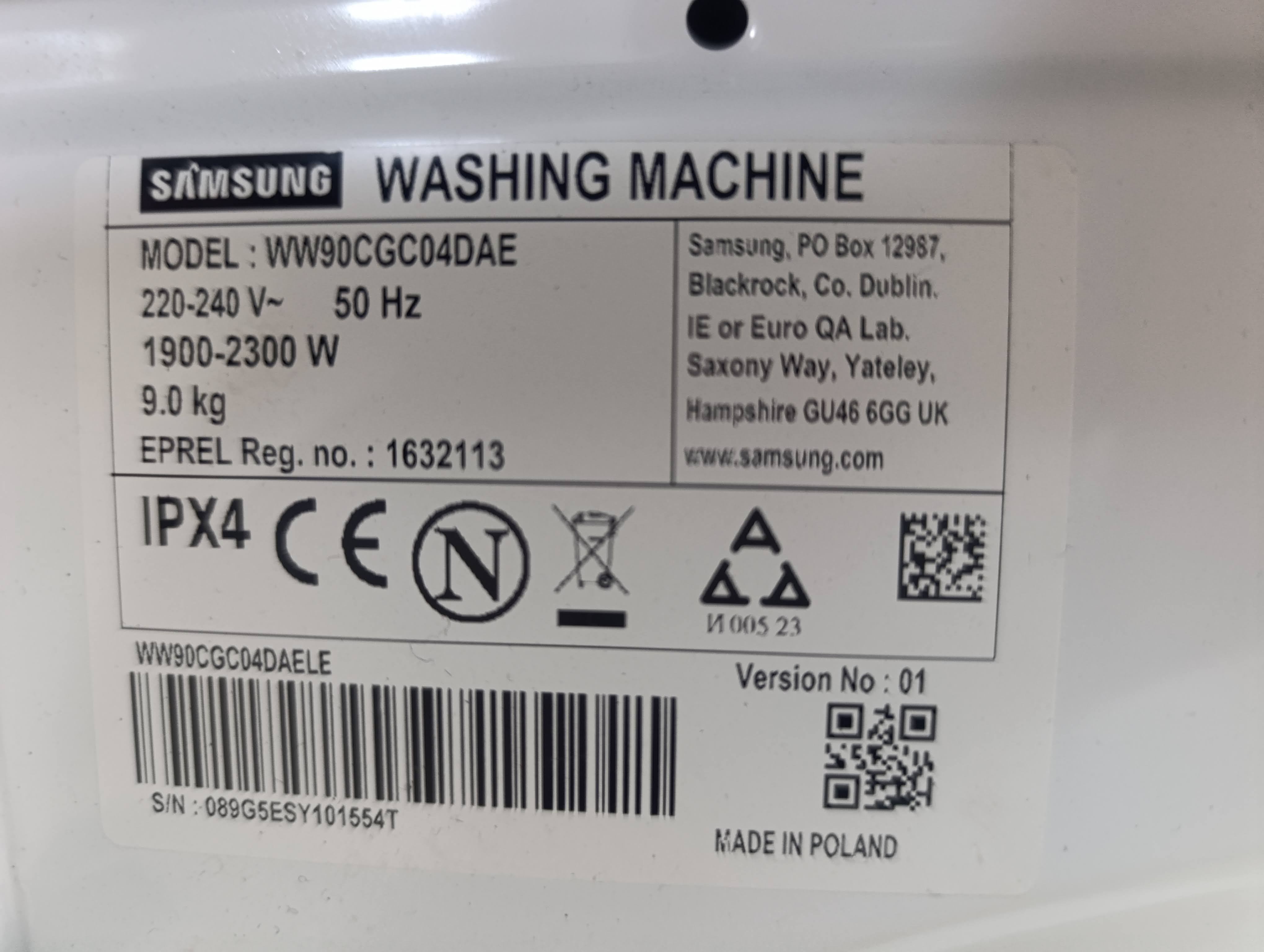 Veš mašina Samsung WW90CGC04DAE , 9 kg