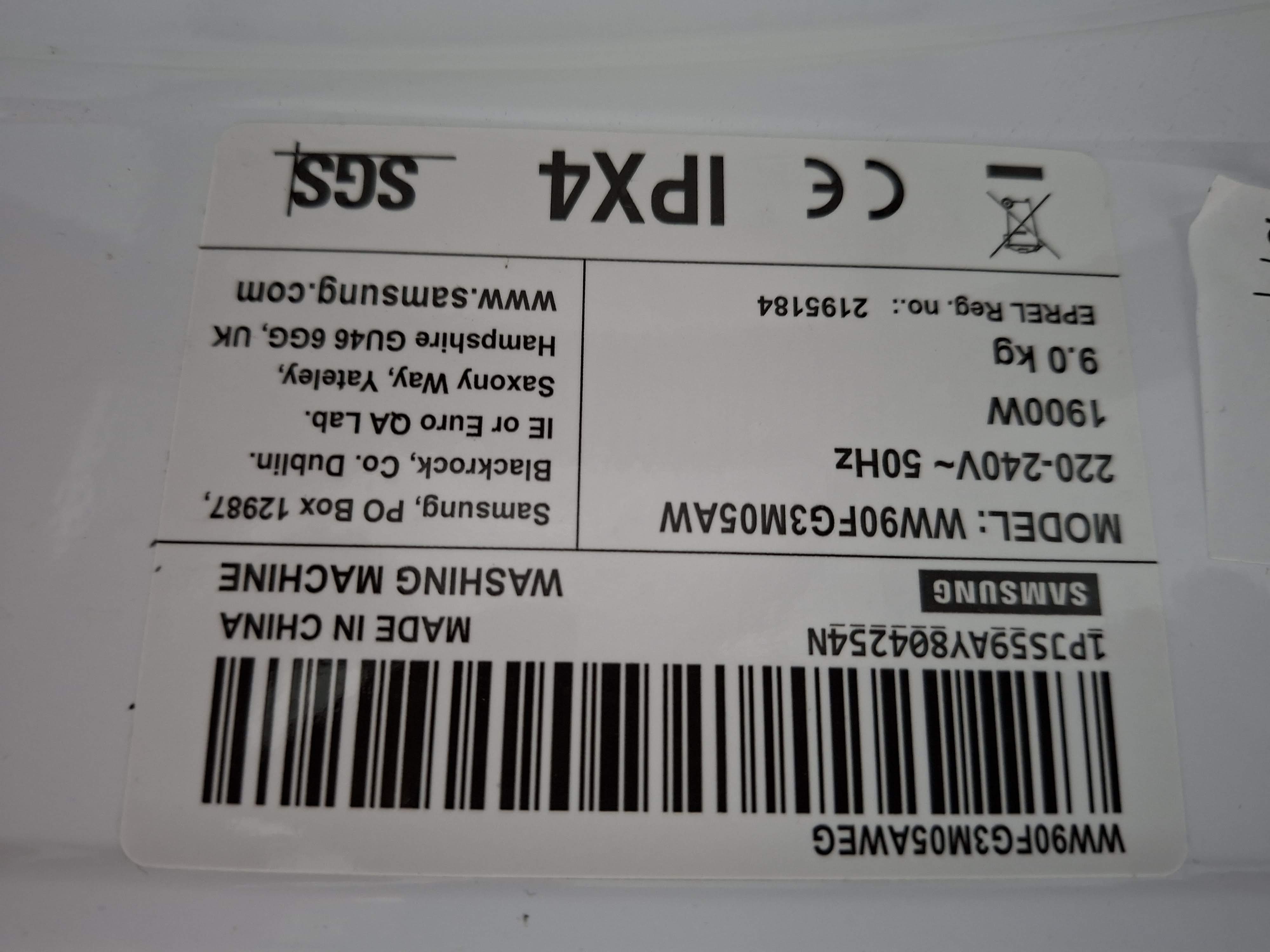 Veš mašina Samsung WW90FG3M05AW9 , 9 kg