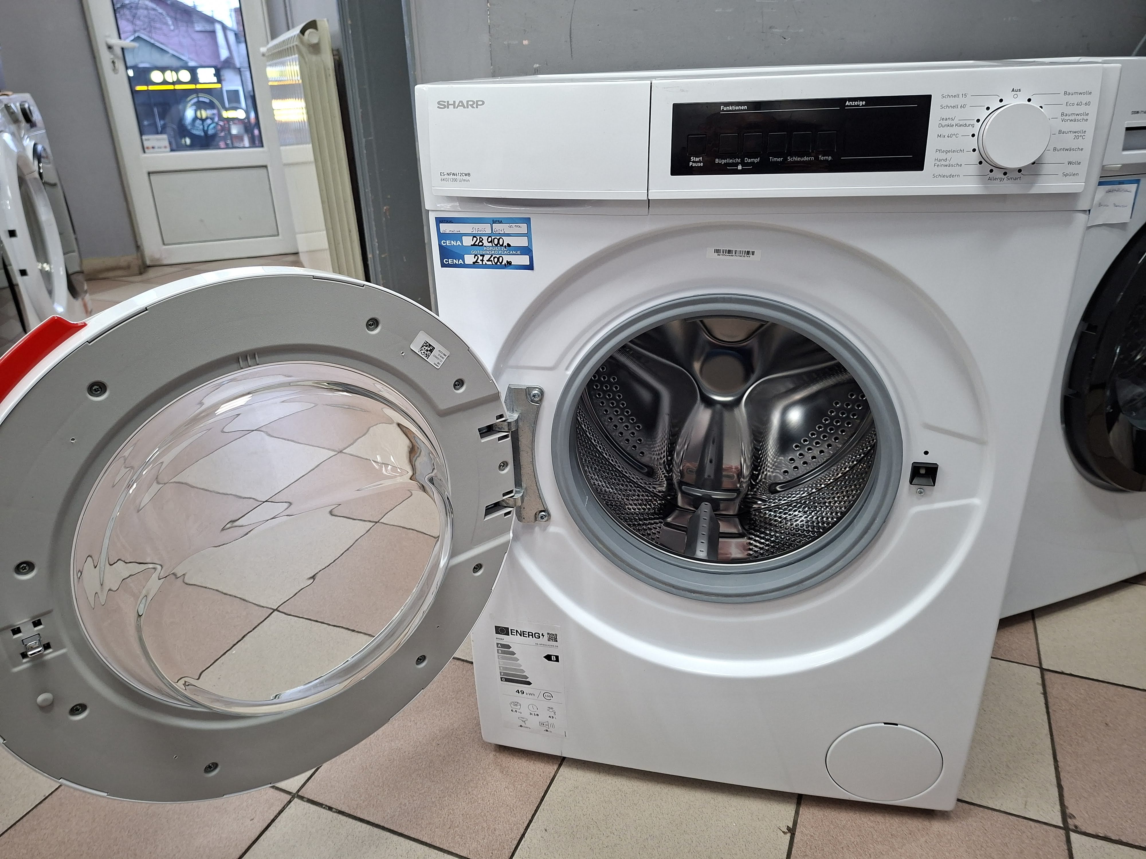 Veš mašina Sharp ES-NFW612CWB-DE (2), 6 kg, slim