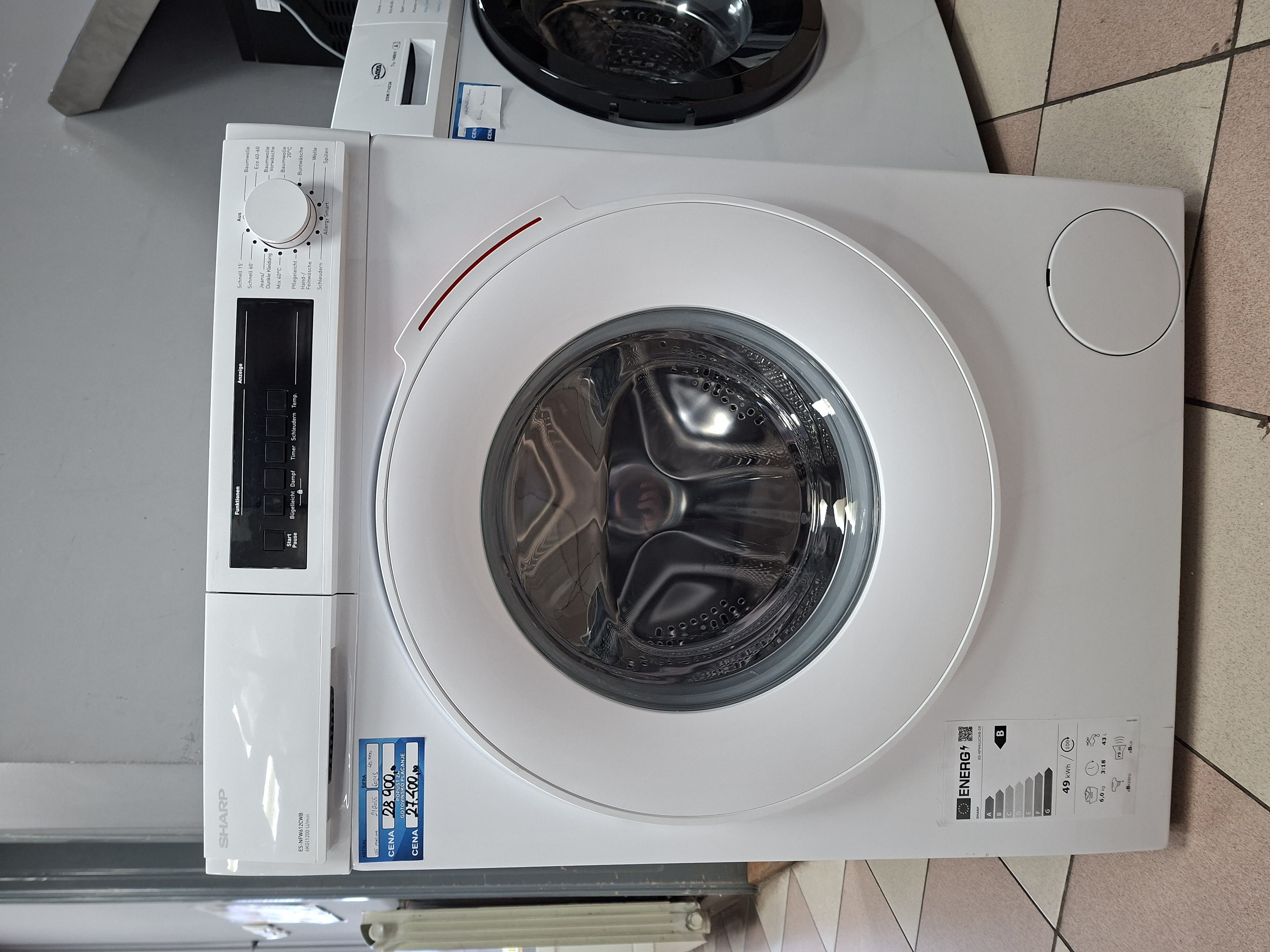 Veš mašina Sharp ES-NFW612CWB-DE (2), 6 kg, slim