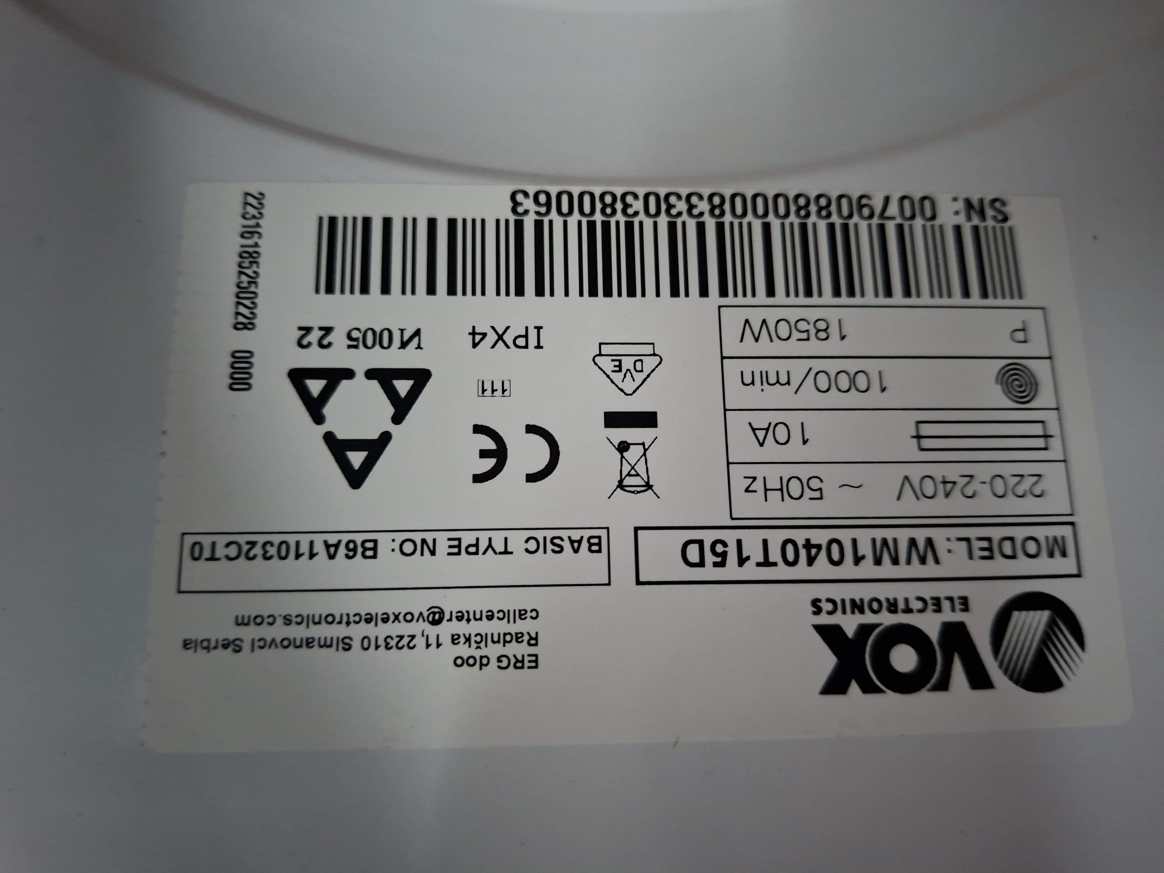 Veš mašina Vox WM1040T15D , 4 kg. 