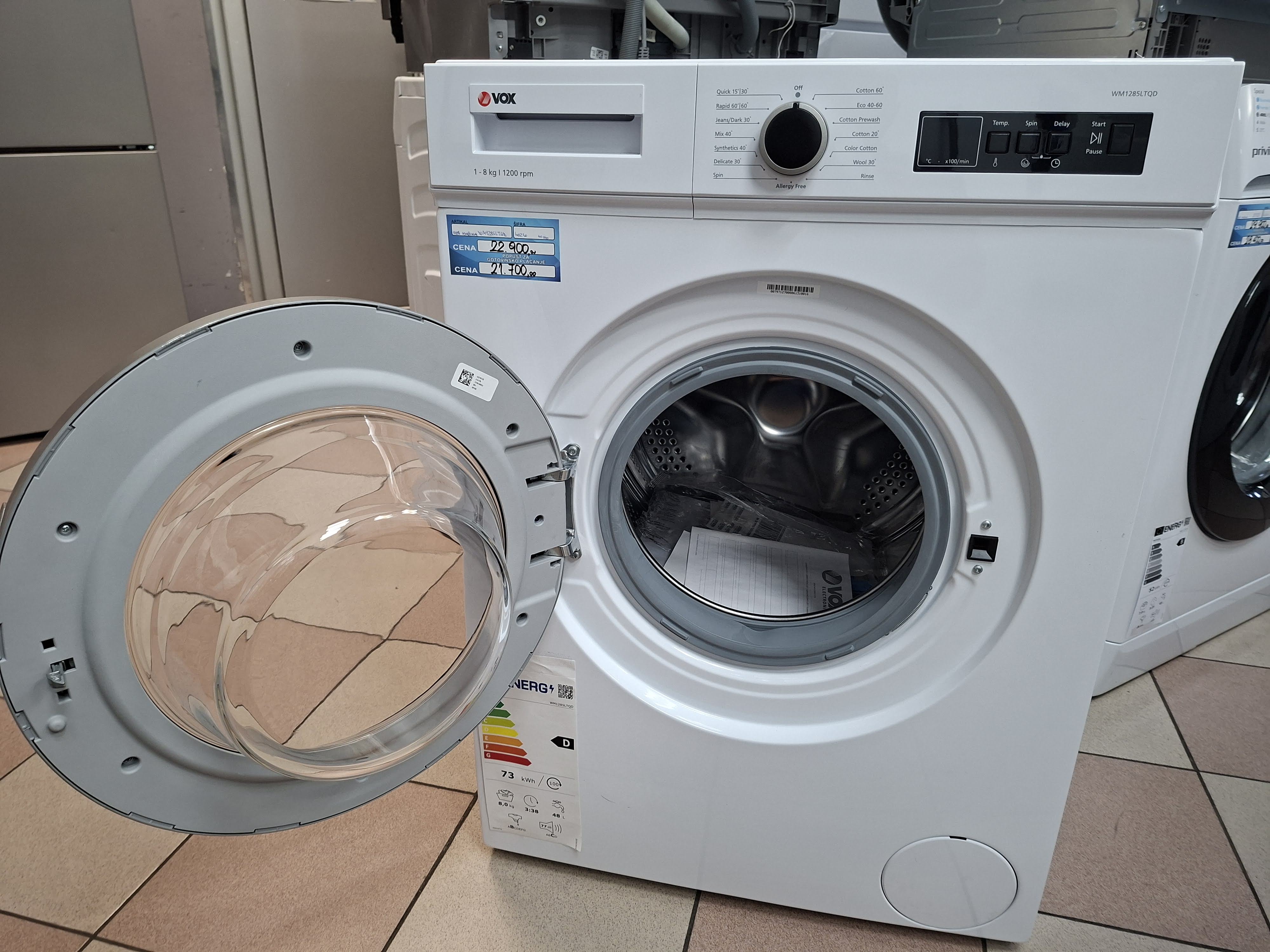 Veš mašina Vox WM1285LTQD , 8 kg.