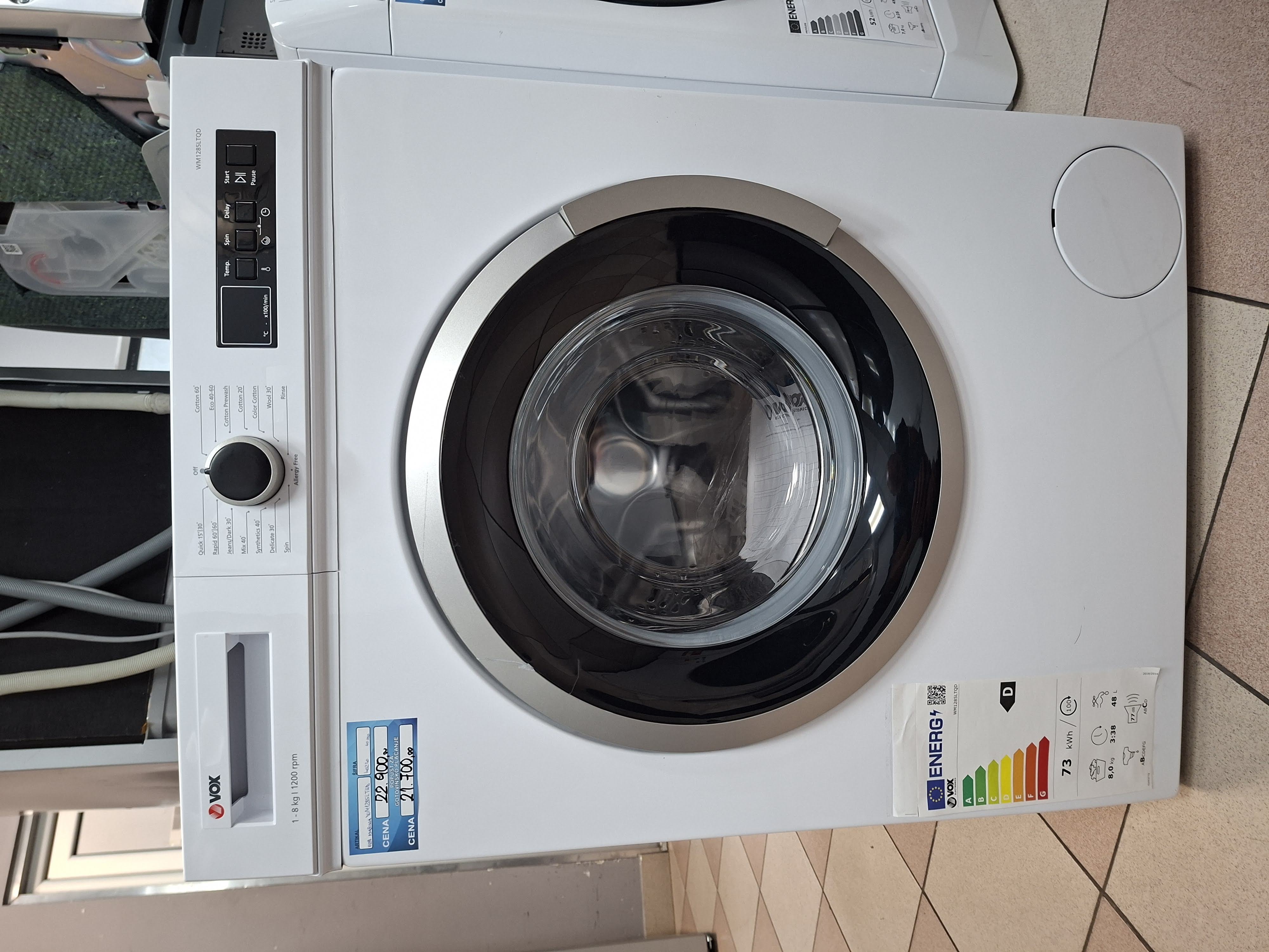 Veš mašina Vox WM1285LTQD , 8 kg.