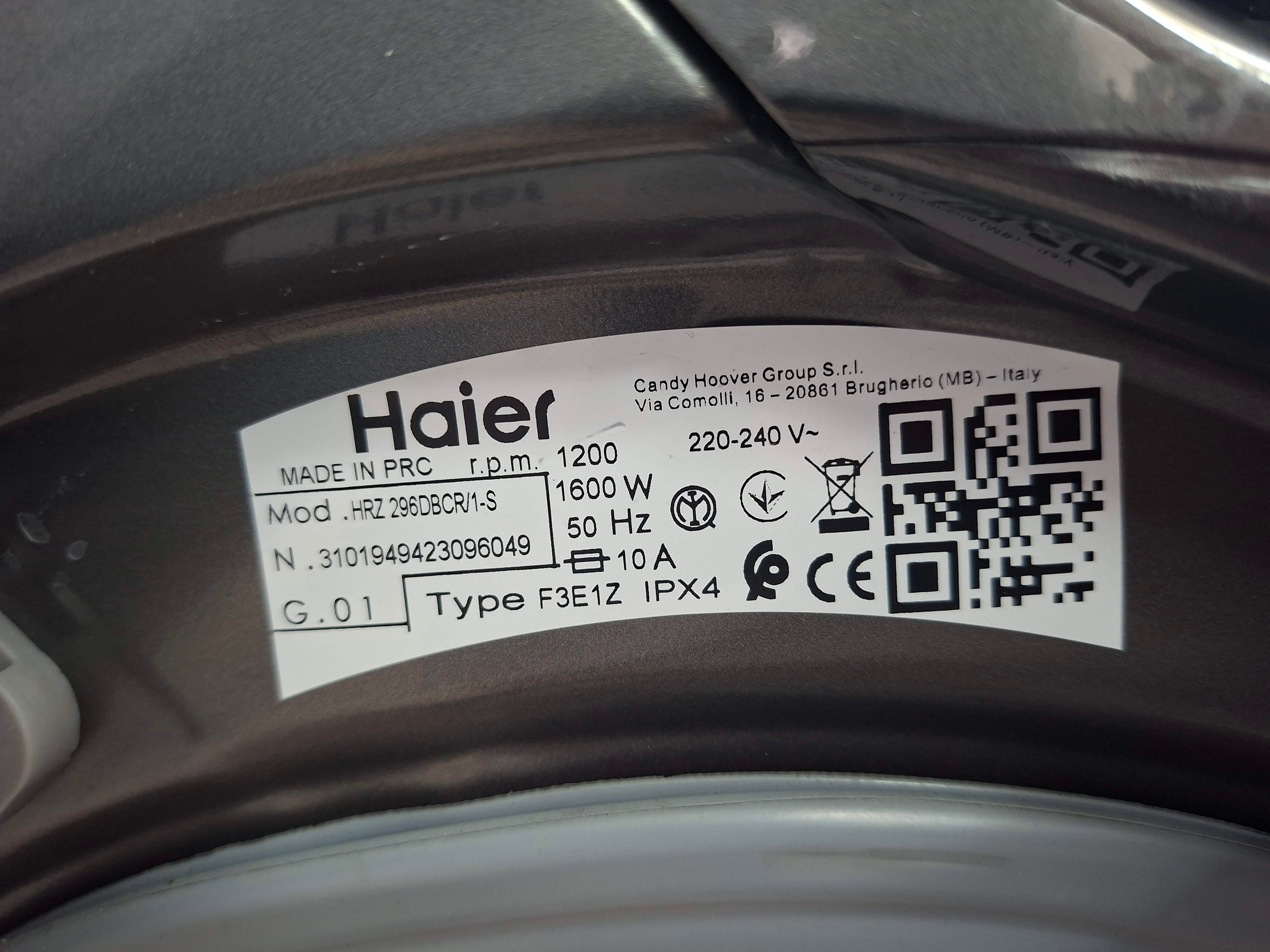 Ves masina WashPass by Haier HRZ 296DBCR/1-S , 9 kg.