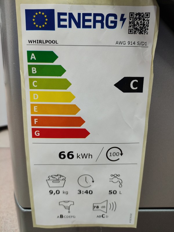 Veš mašina Whirlpool AWG 914 S/D1, 9 kg