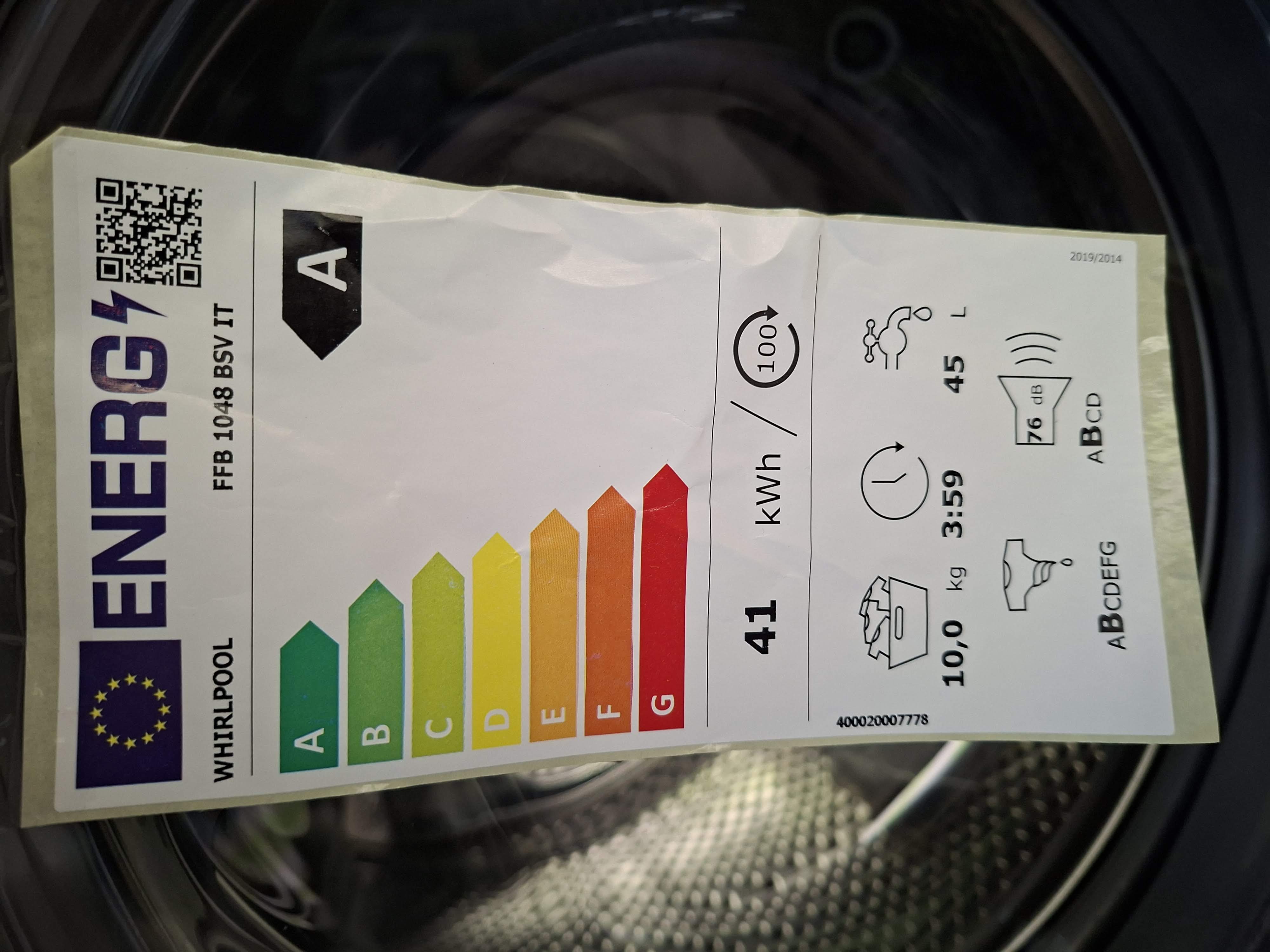 Veš mašina Whirlpool FFB 1048 BSV IT, 10 kg.
