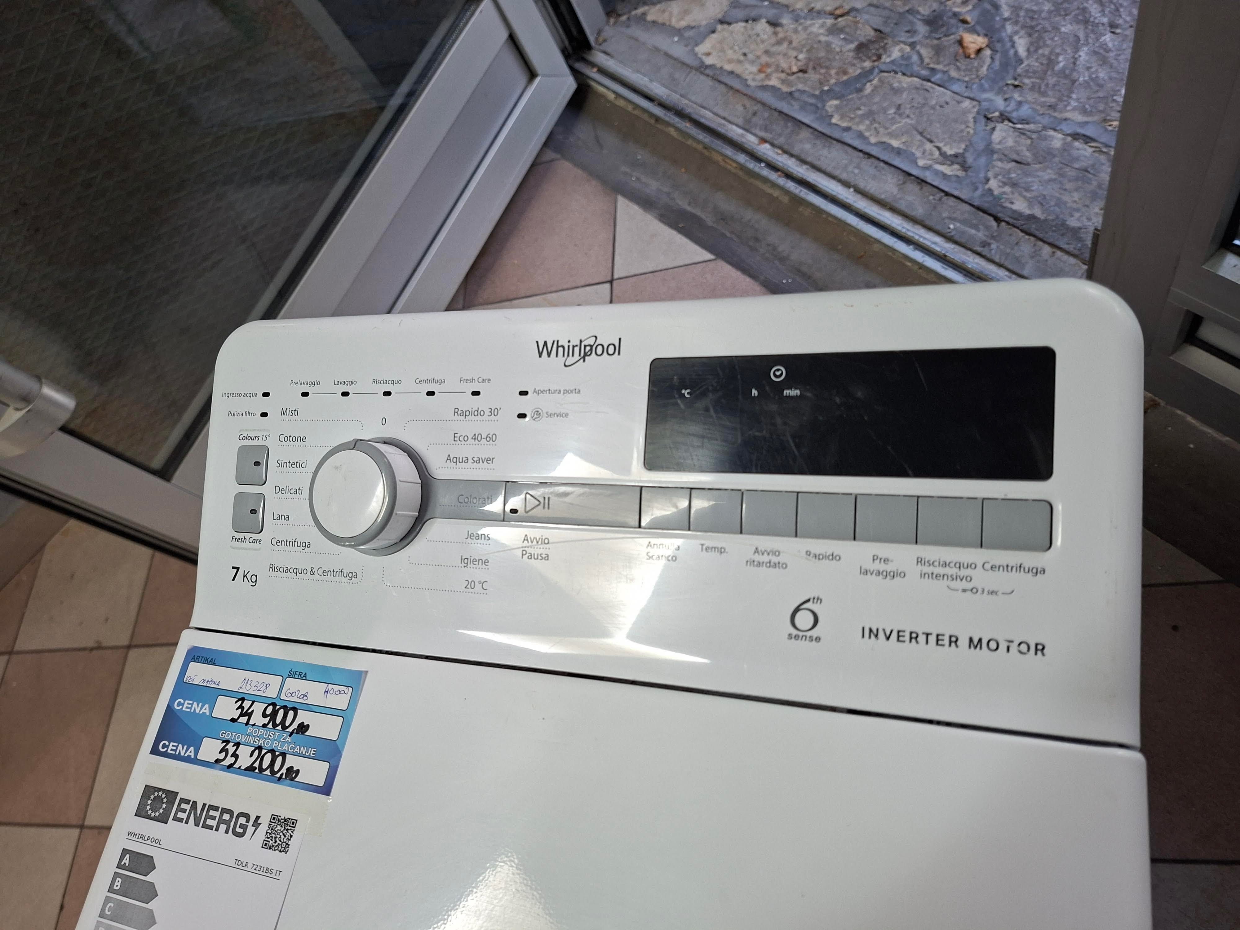 Veš mašina Whirlpool TDLR 7231 BS IT , 7 kg