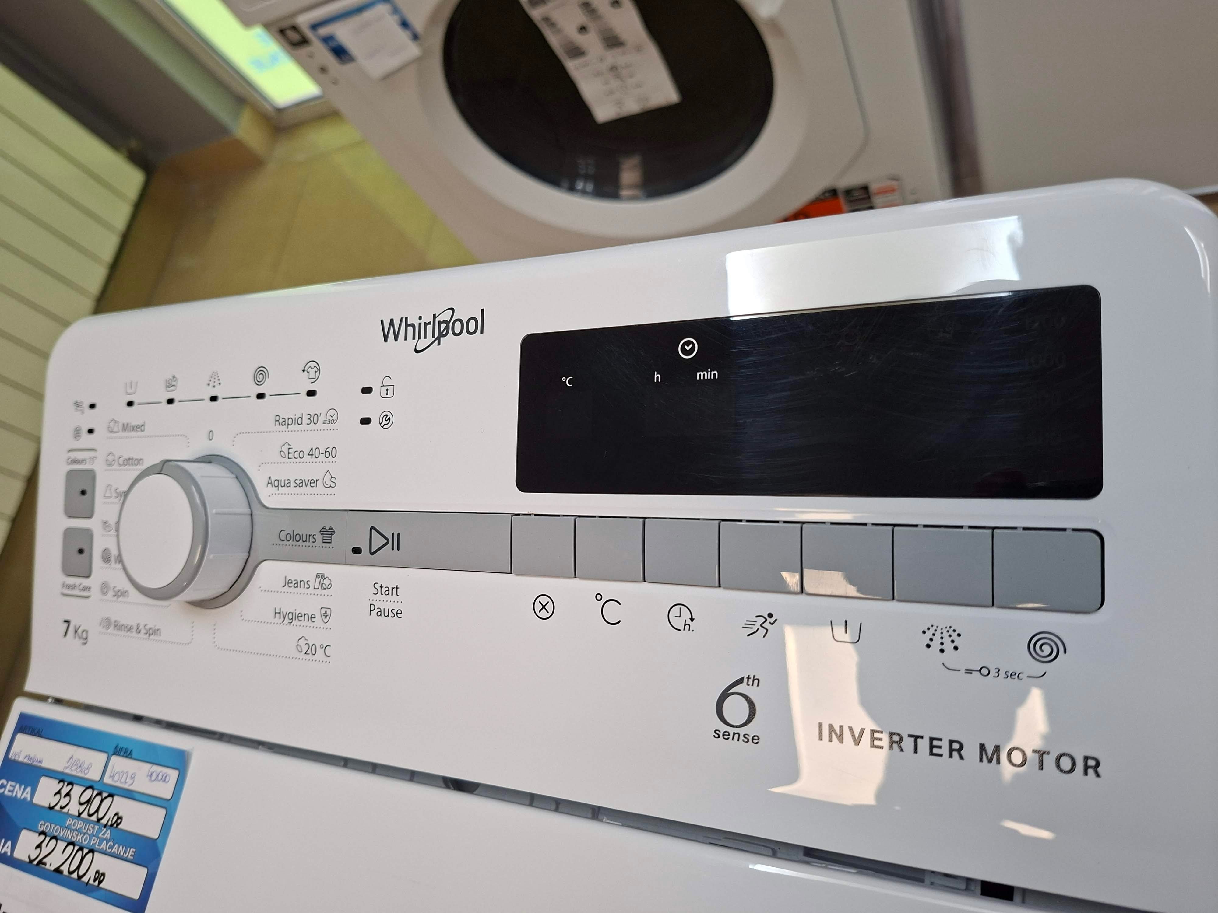 Veš mašina Whirlpool TDLR 7250SS EU/N , 7 kg