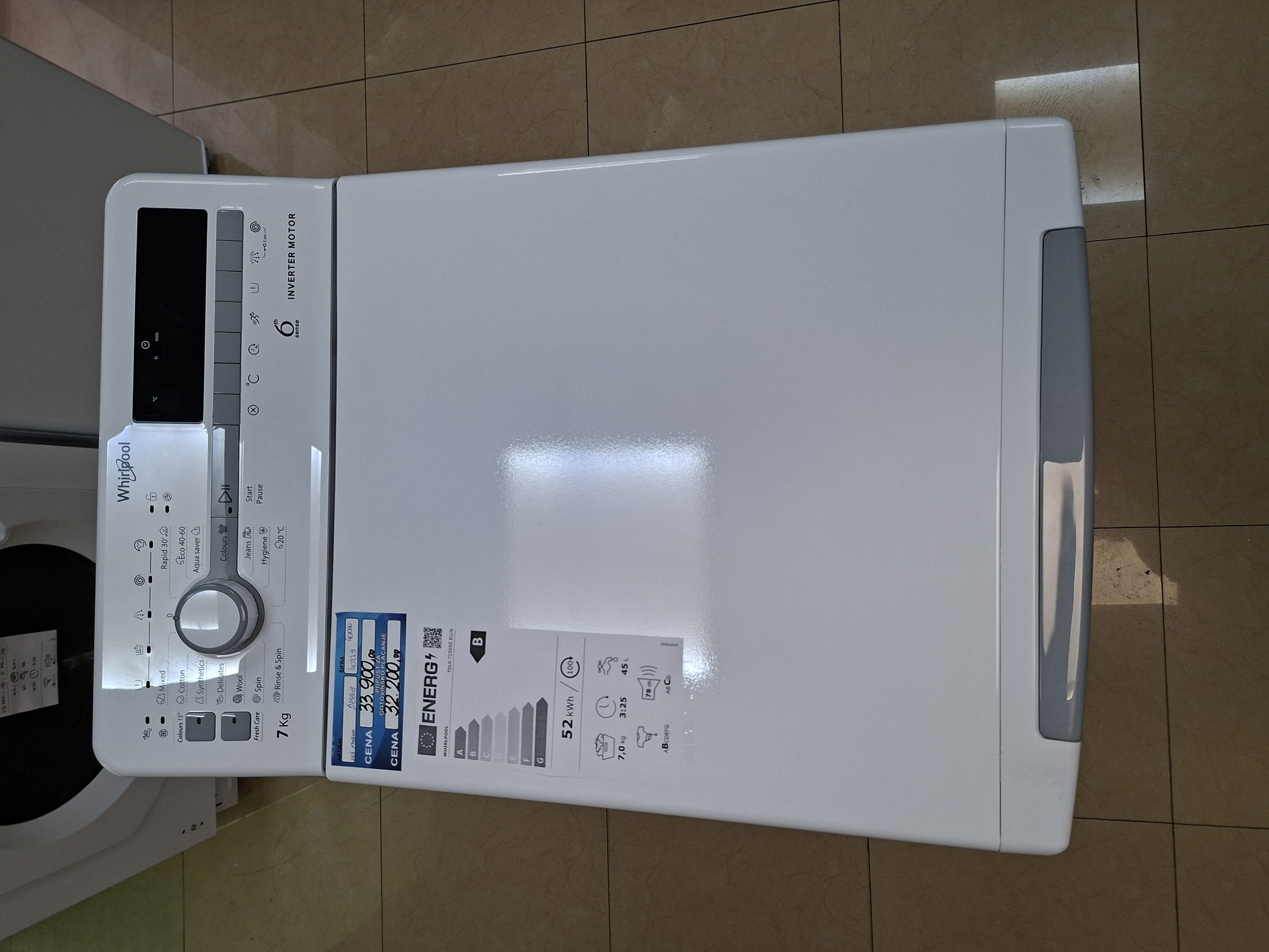 Veš mašina Whirlpool TDLR 7250SS EU/N , 7 kg