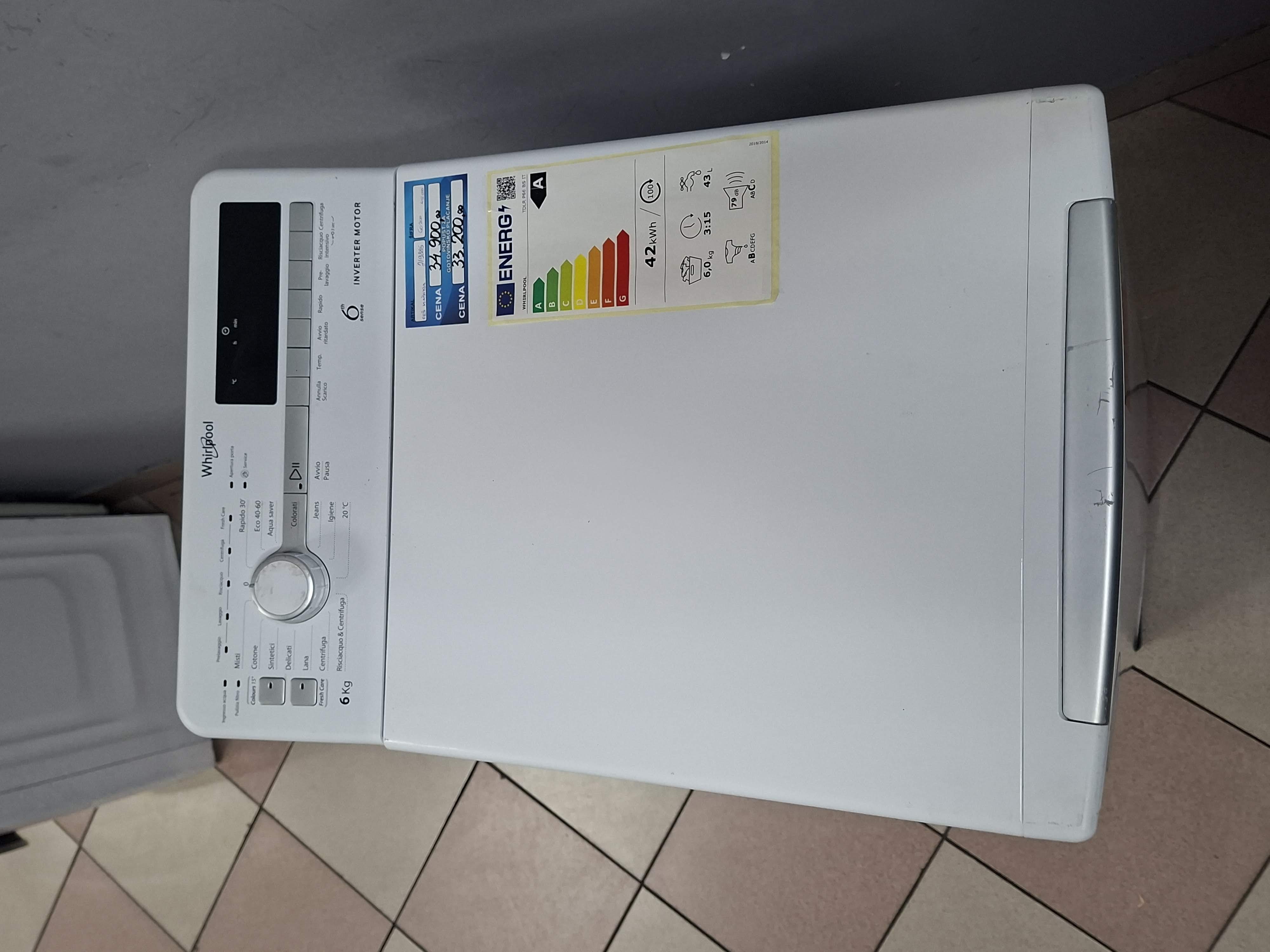 Veš mašina Whirlpool TDLR P66 BS IT, 6 kg