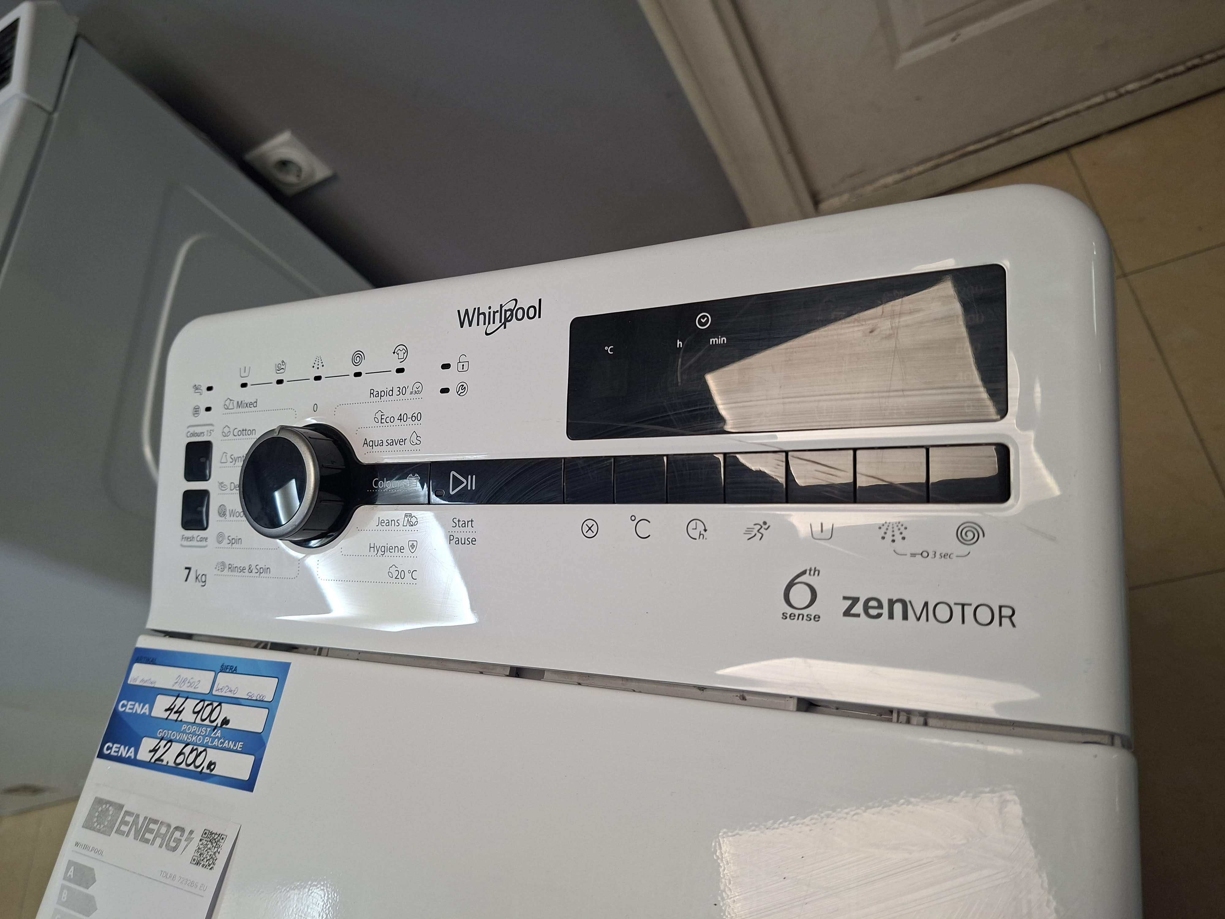 Veš mašina Whirlpool TDLRB 7232BS EU , 7 kg.