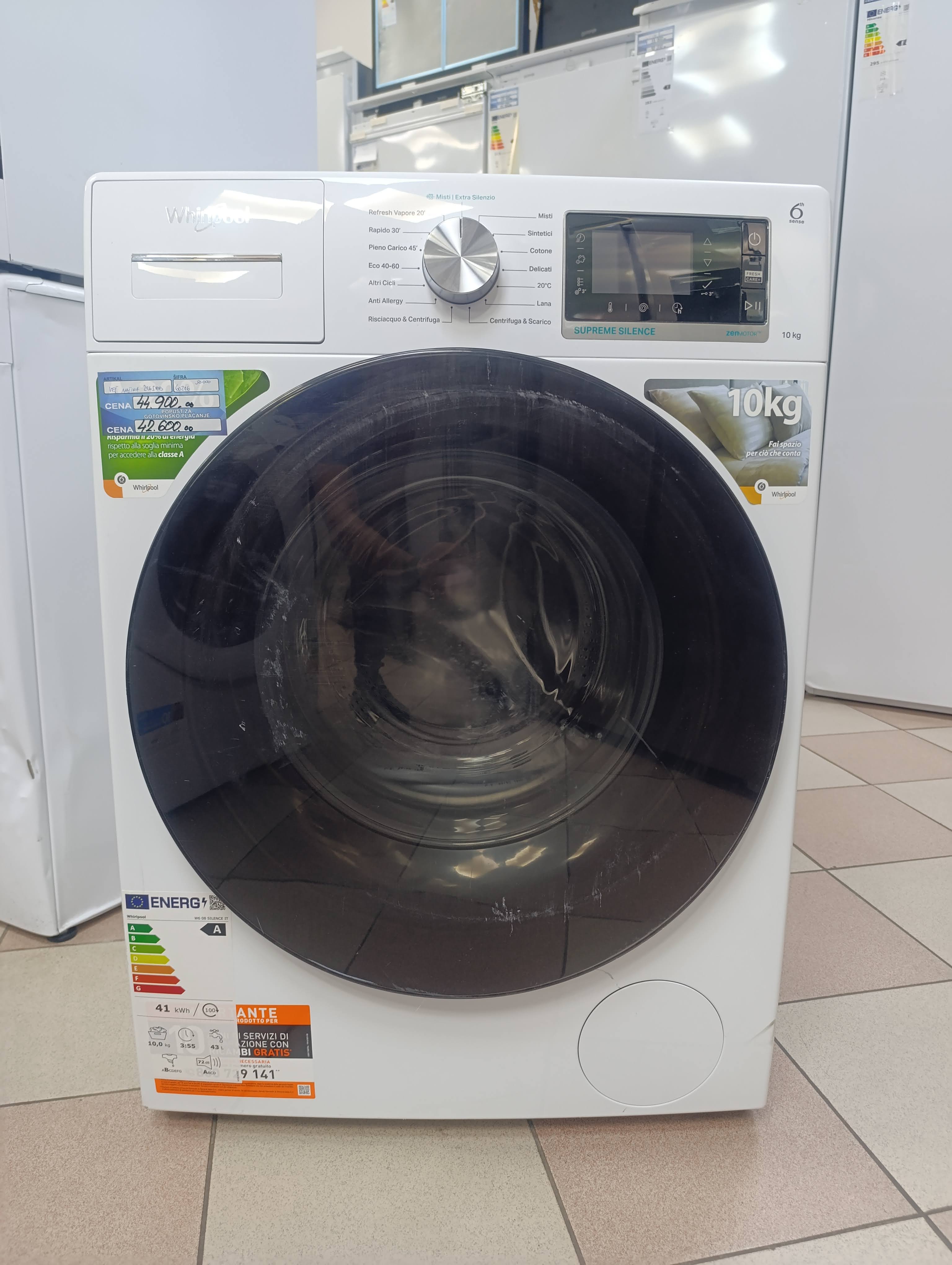 Veš mašina Whirlpool W6 08 Silence IT , 10 kg.