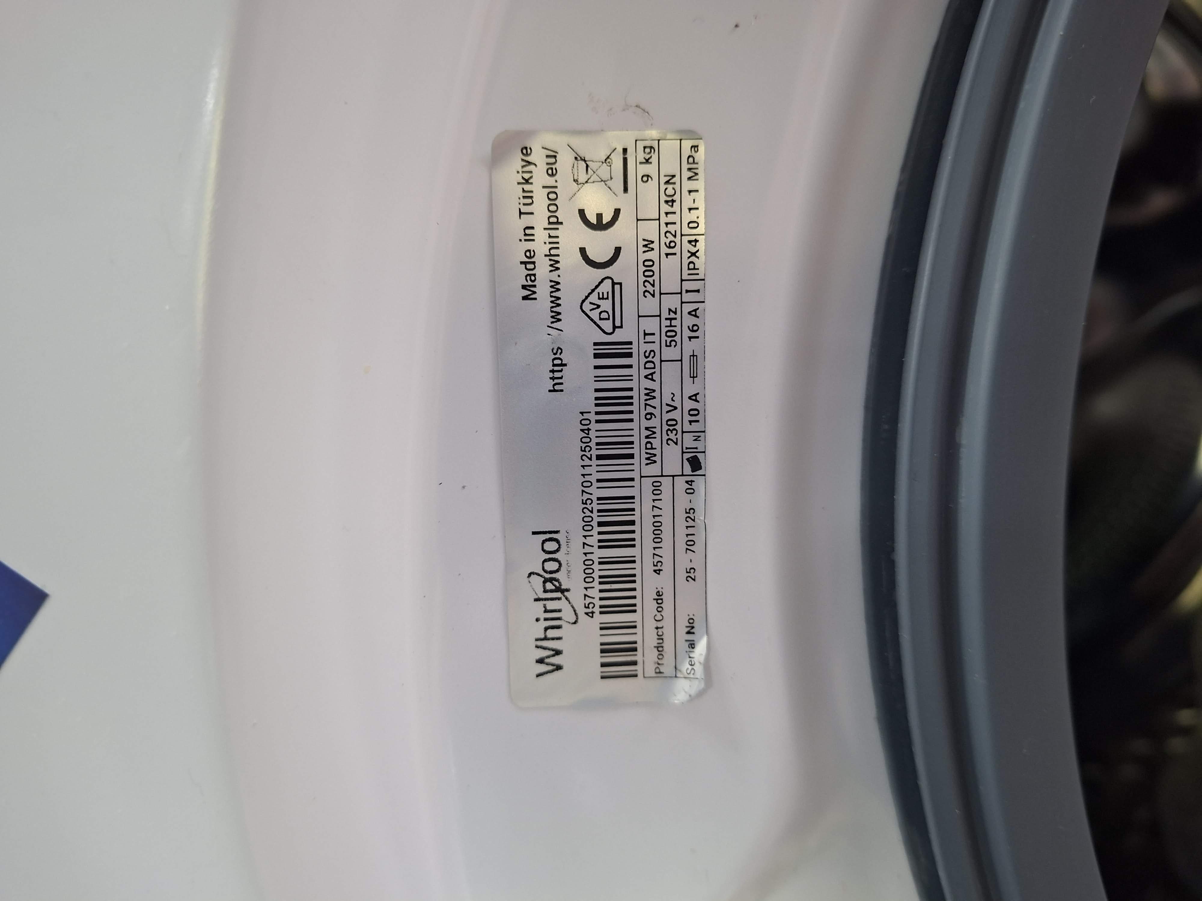 Veš mašina Whirlpool WPM 97W ADS IT (2), 9 kg
