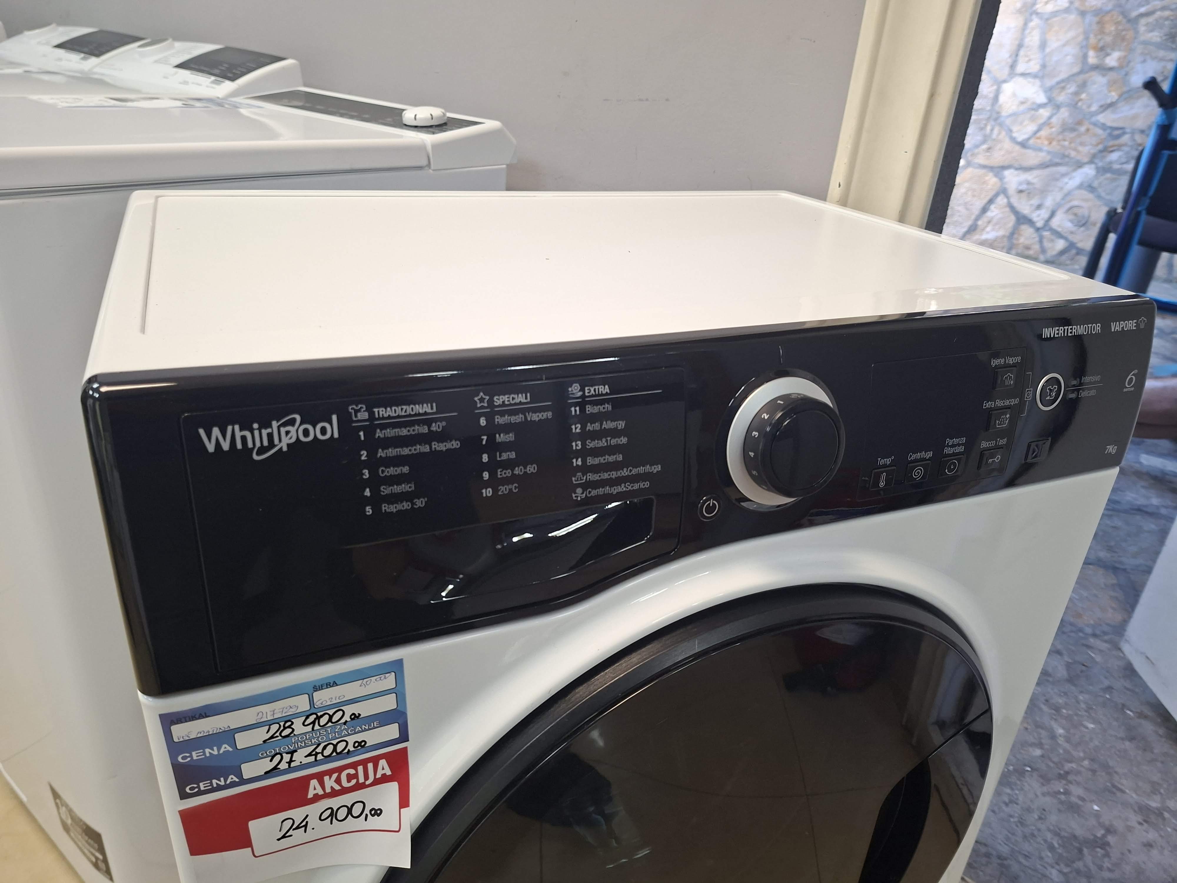 Veš mašina Whirlpool WSB 725 D IT, 7kg, slim