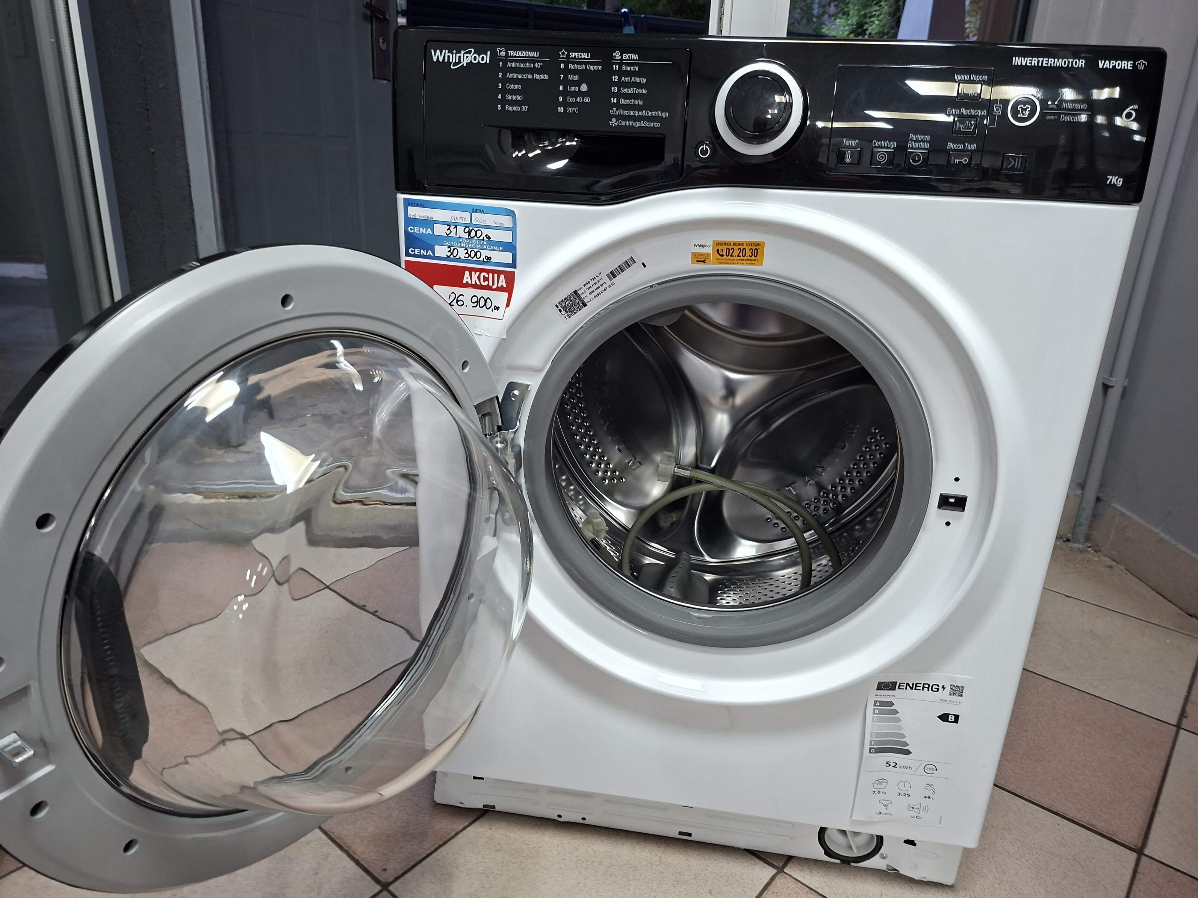 Veš mašina Whirlpool WSB 725 K IT, 7kg, slim