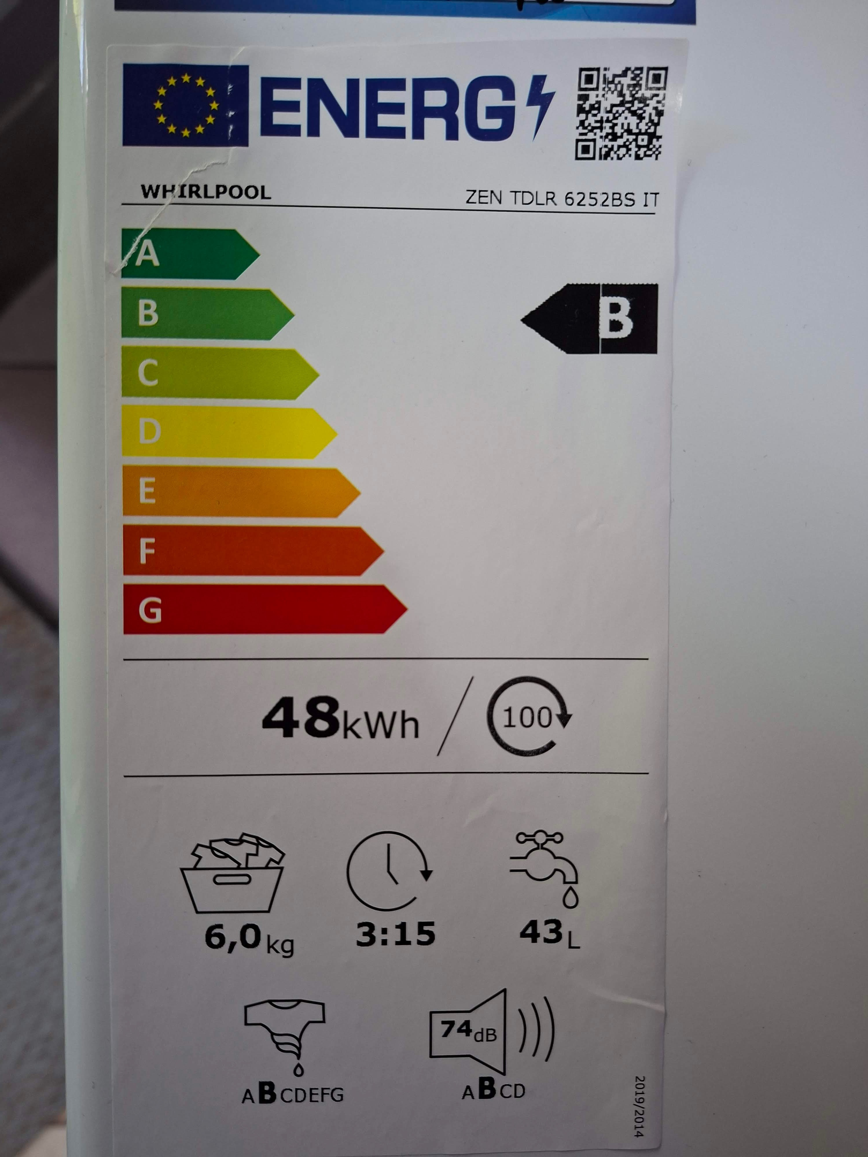 Veš mašina Whirlpool ZEN TDLR 6252BS IT, 6 kg