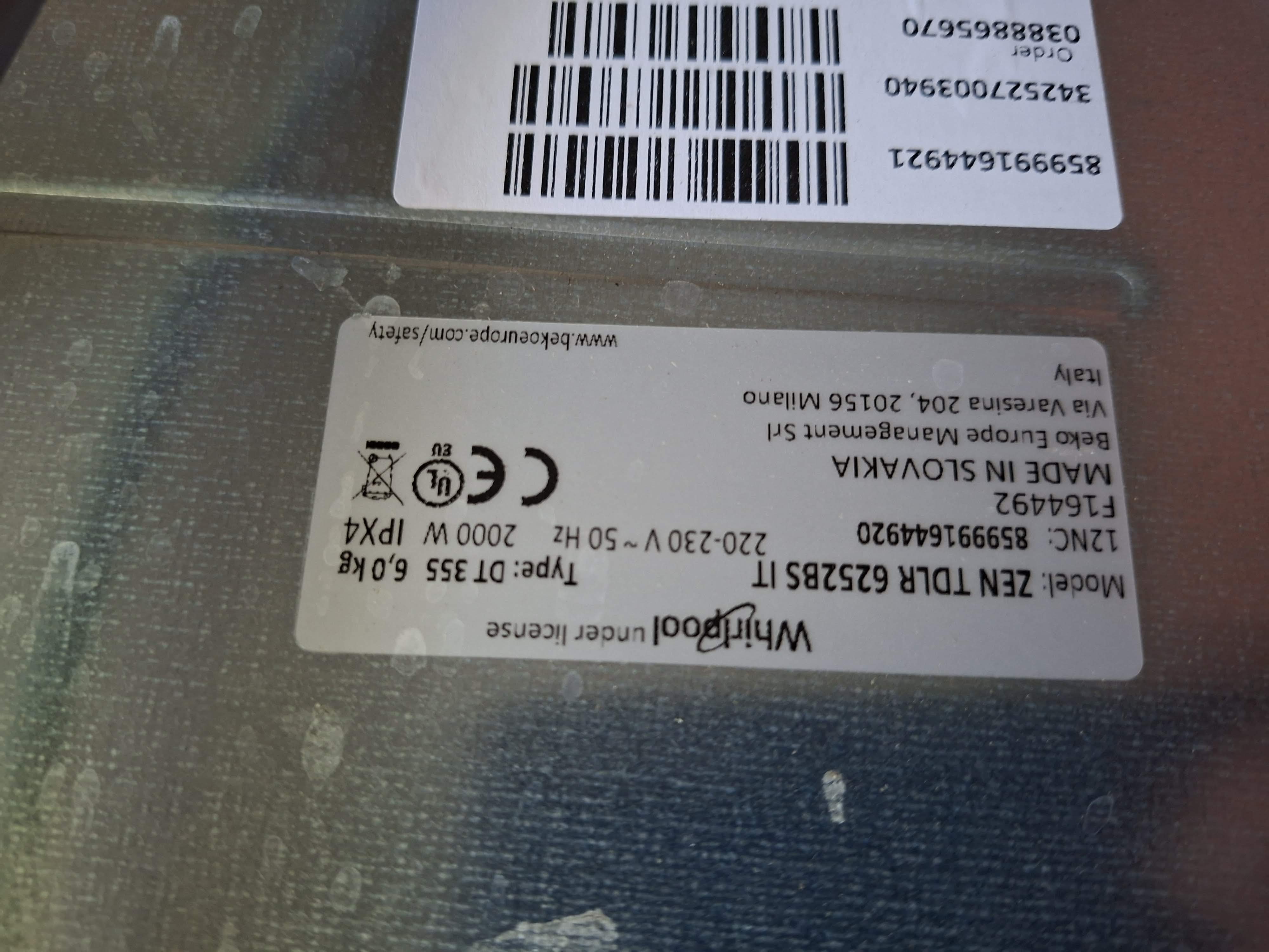 Veš mašina Whirlpool ZEN TDLR 6252BS IT, 6 kg