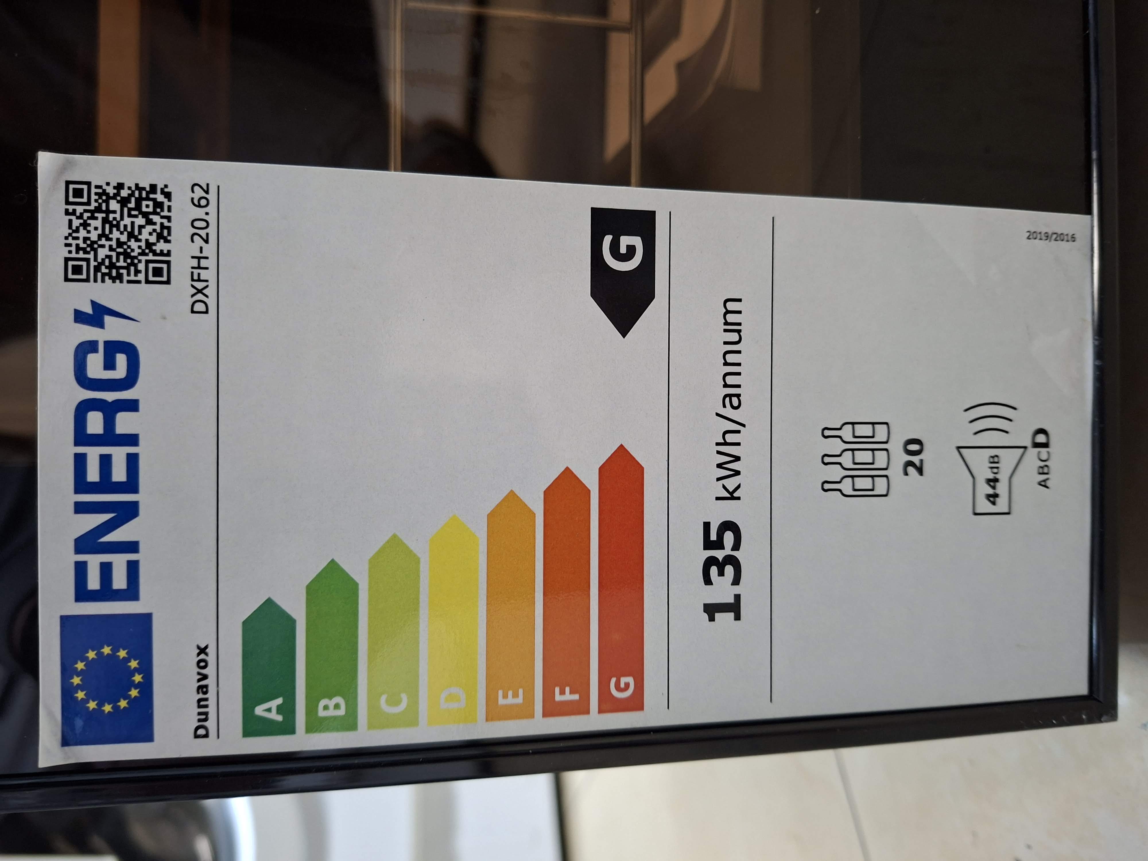 Vinska Vitrina Dunavox DXFH-20.62 , 20 Boca