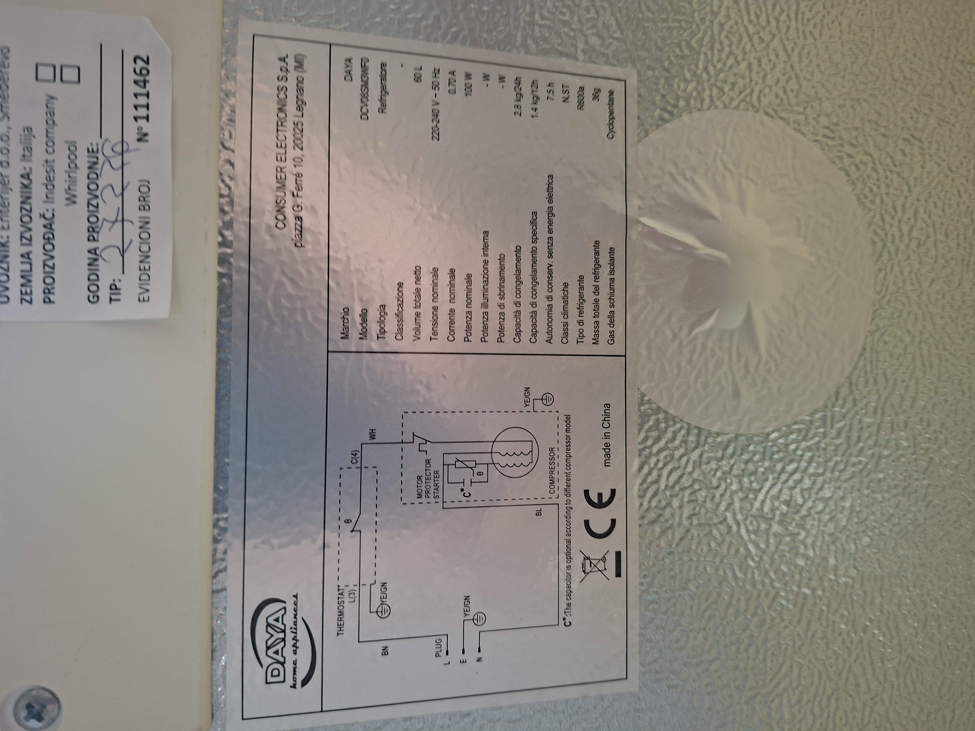 Zamrzivač Daya DCV08SM3WF0, 84cm