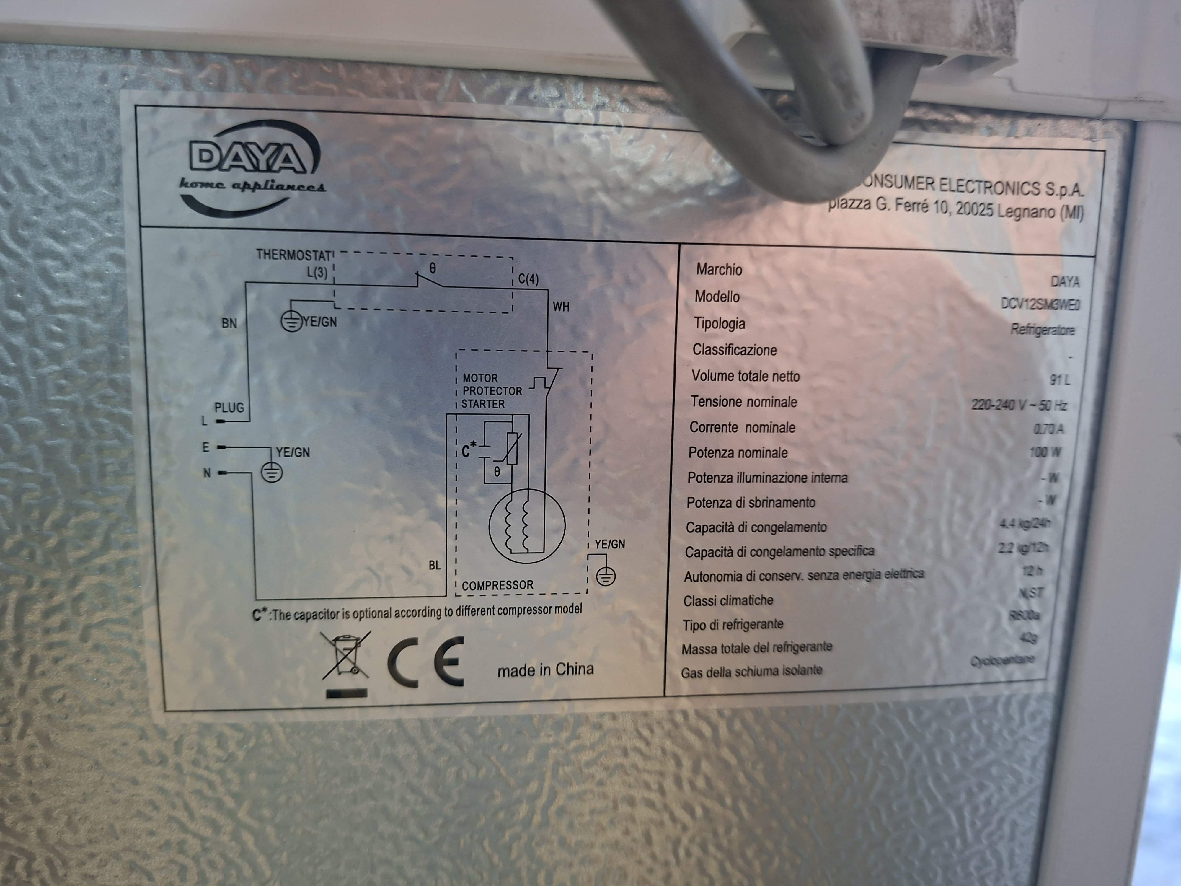 Zamrzivač Daya DCV12SM3WE0, 85cm
