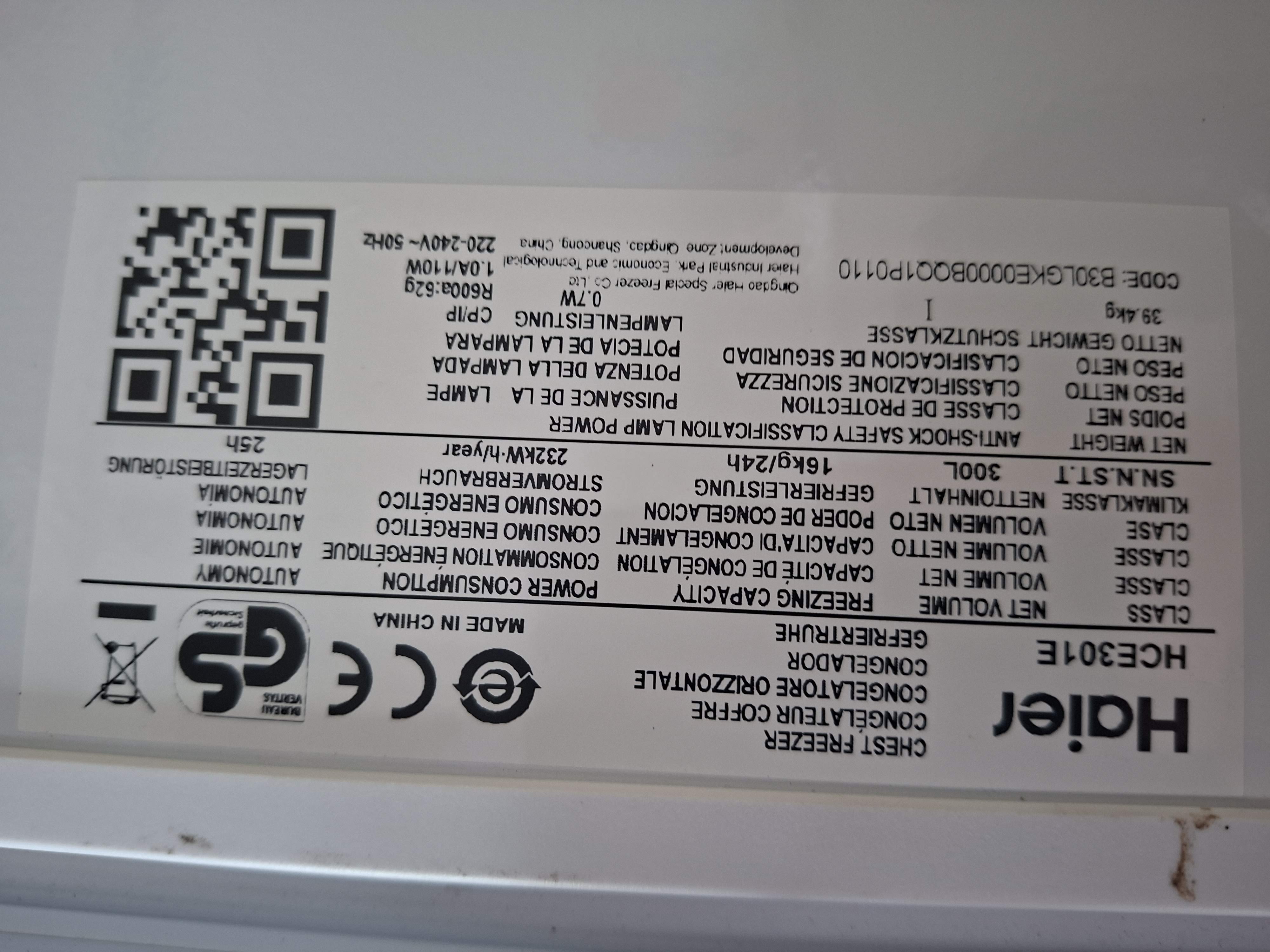 Zamrzivač Haier HCE301E , 300L