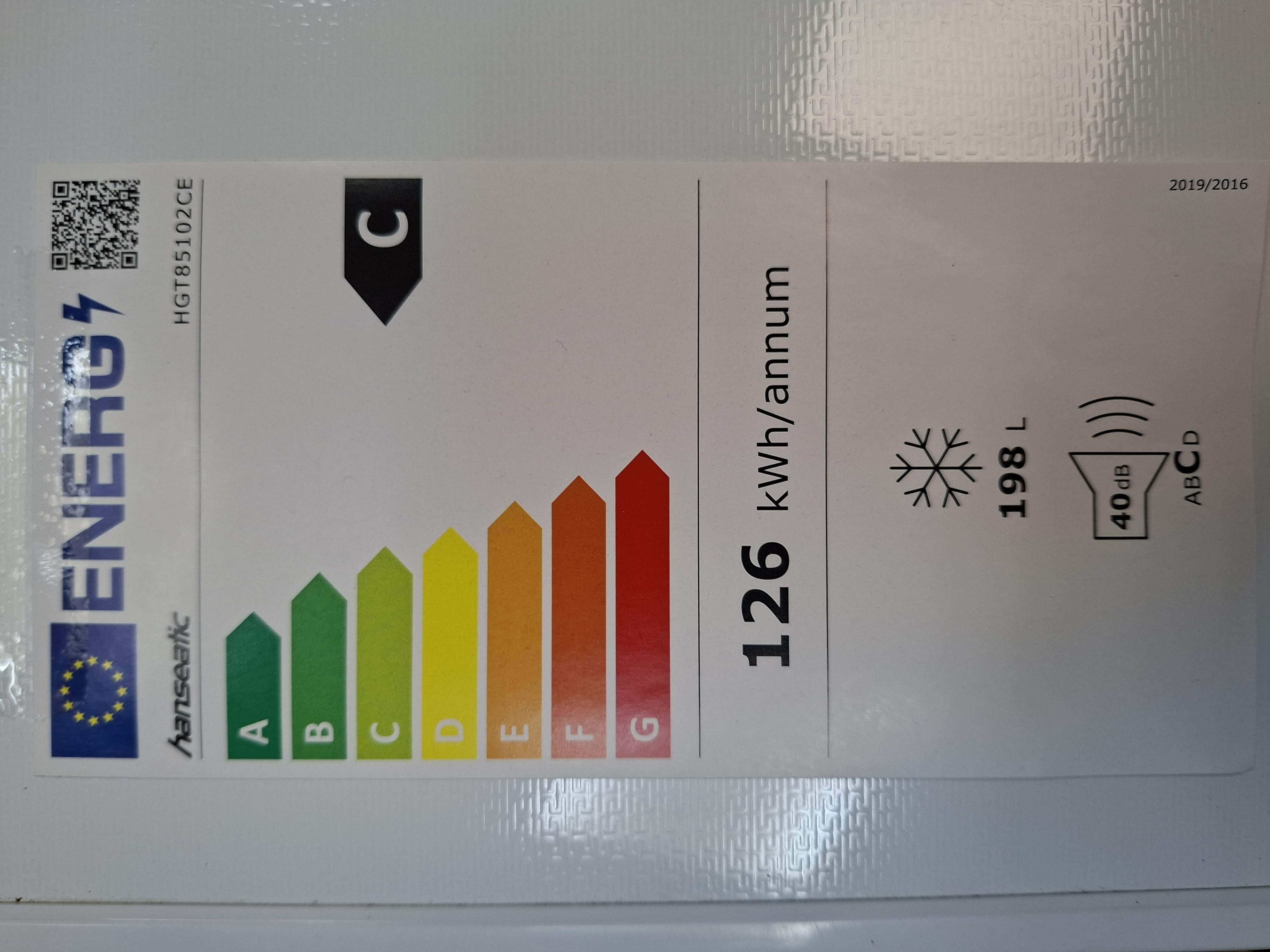 Zamrzivač Hanseatic HGT85102CE , 198 litara