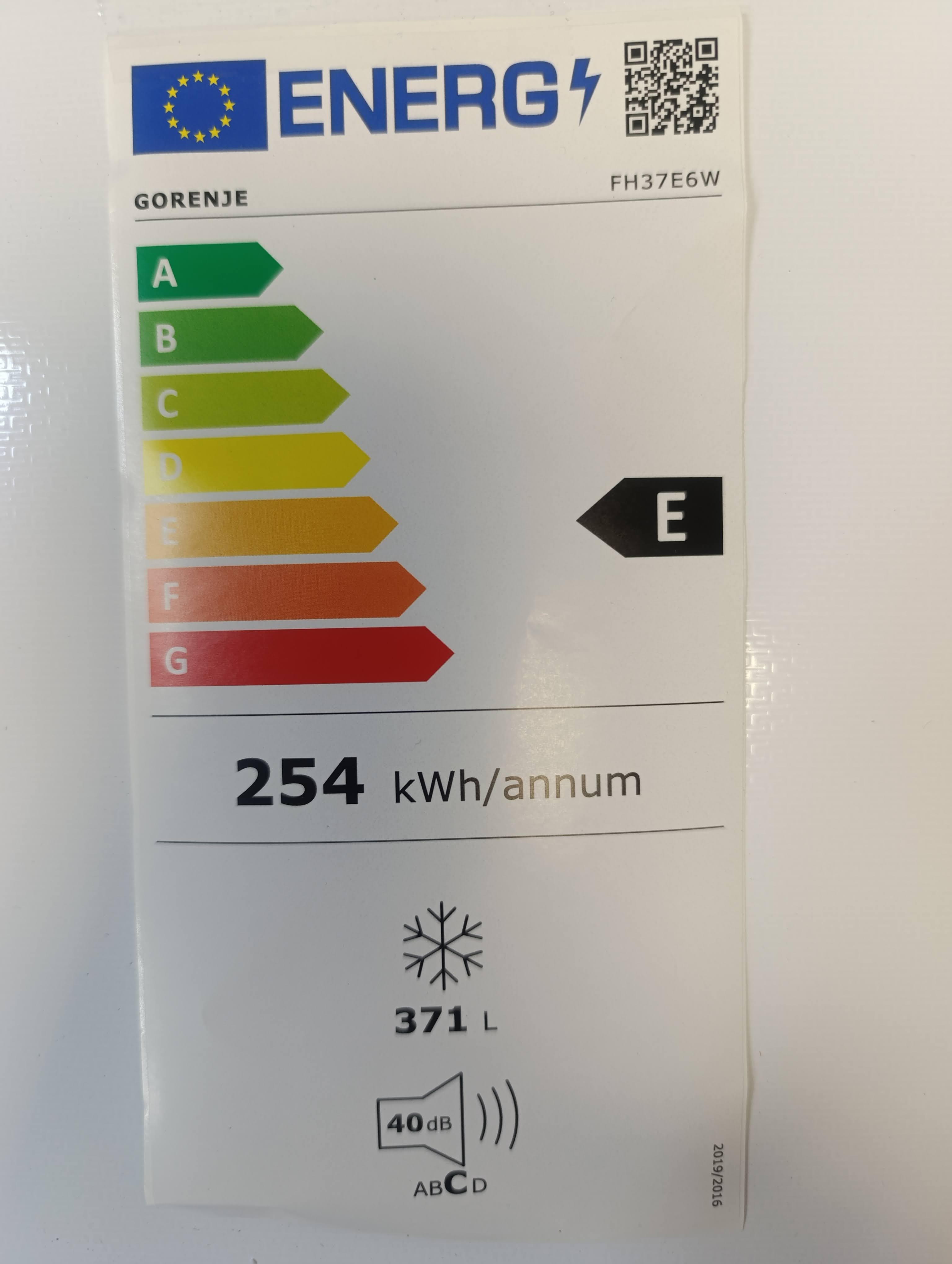 Zamrzivač sandučar Gorenje FH36E6W , 371 litara
