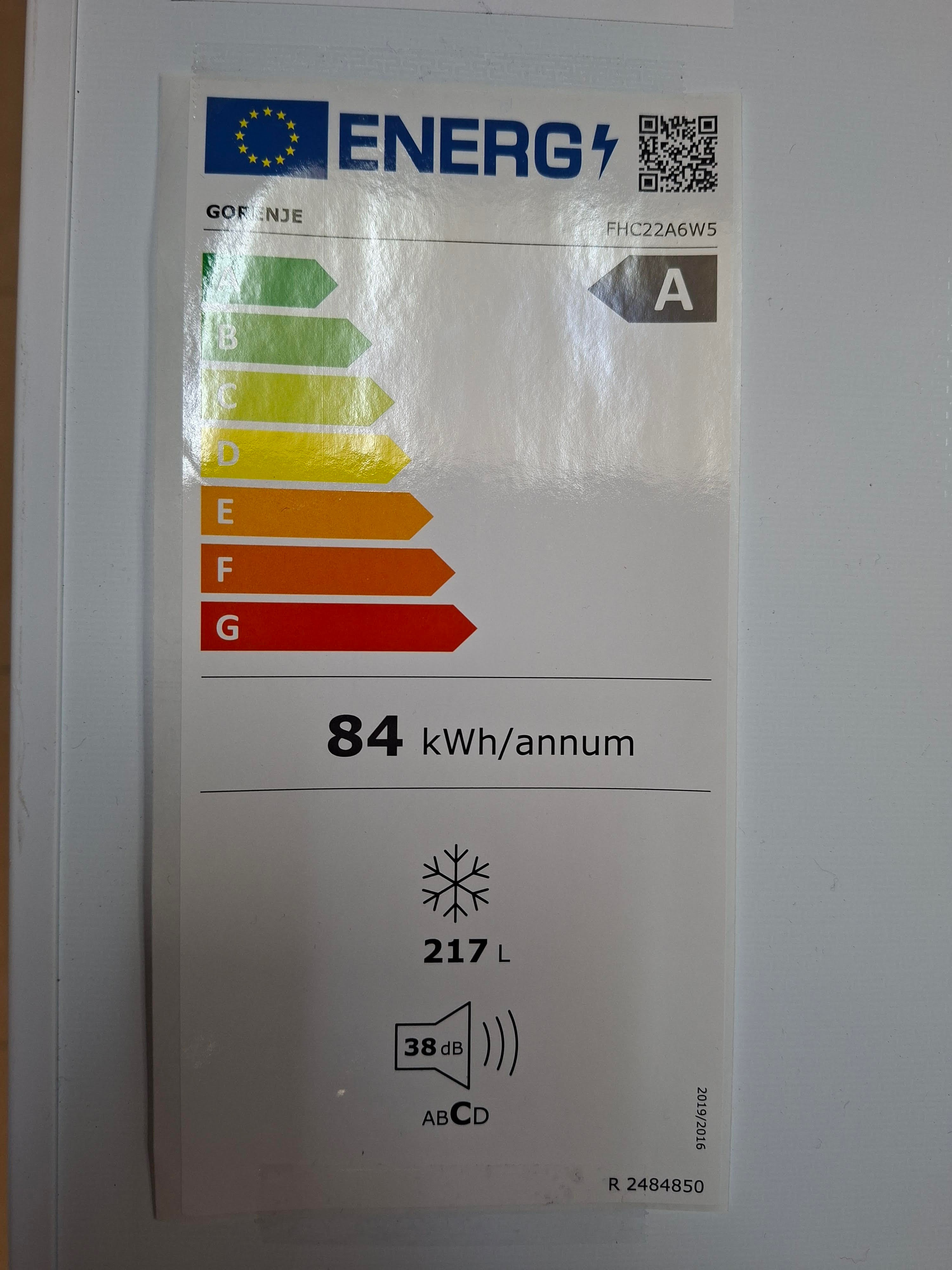 Zamrzivač sandučar Gorenje FHC22A6W5 , 217 litara