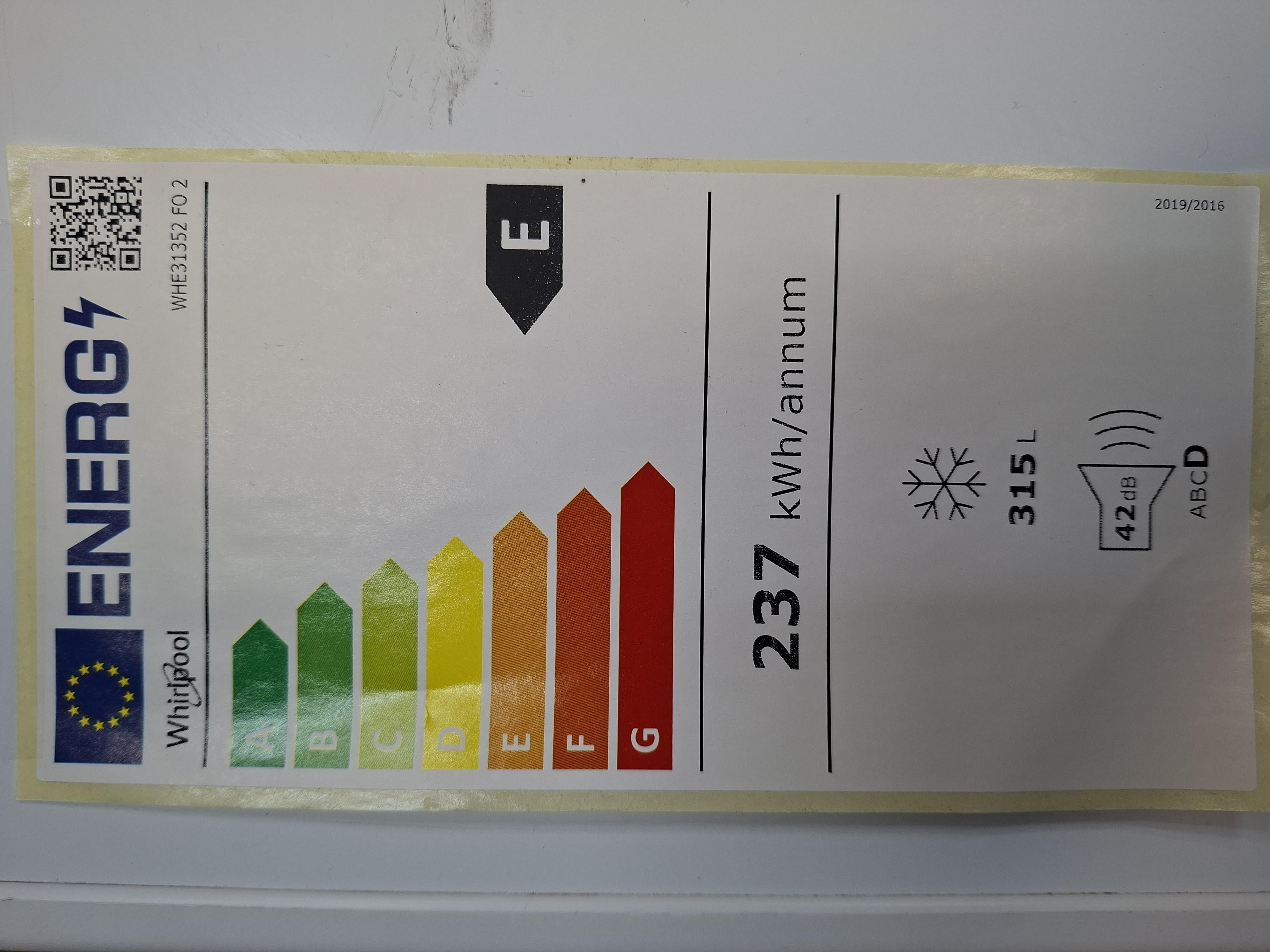 Zamrzivač Whirlpool WHE 31352 FO, 311 litara